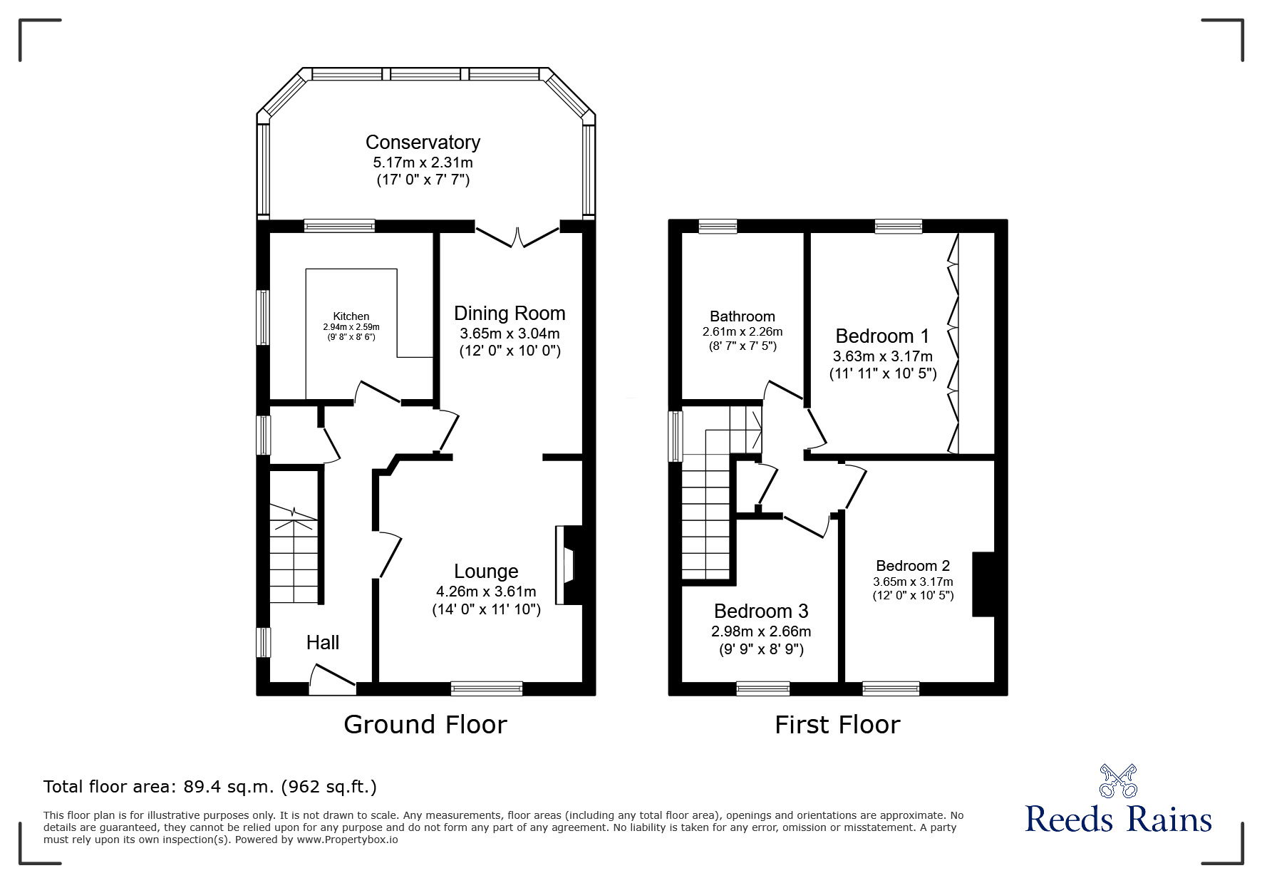 Floorplan of 3 bedroom Semi Detached House for sale, Pemberton Road, Consett, Durham, DH8