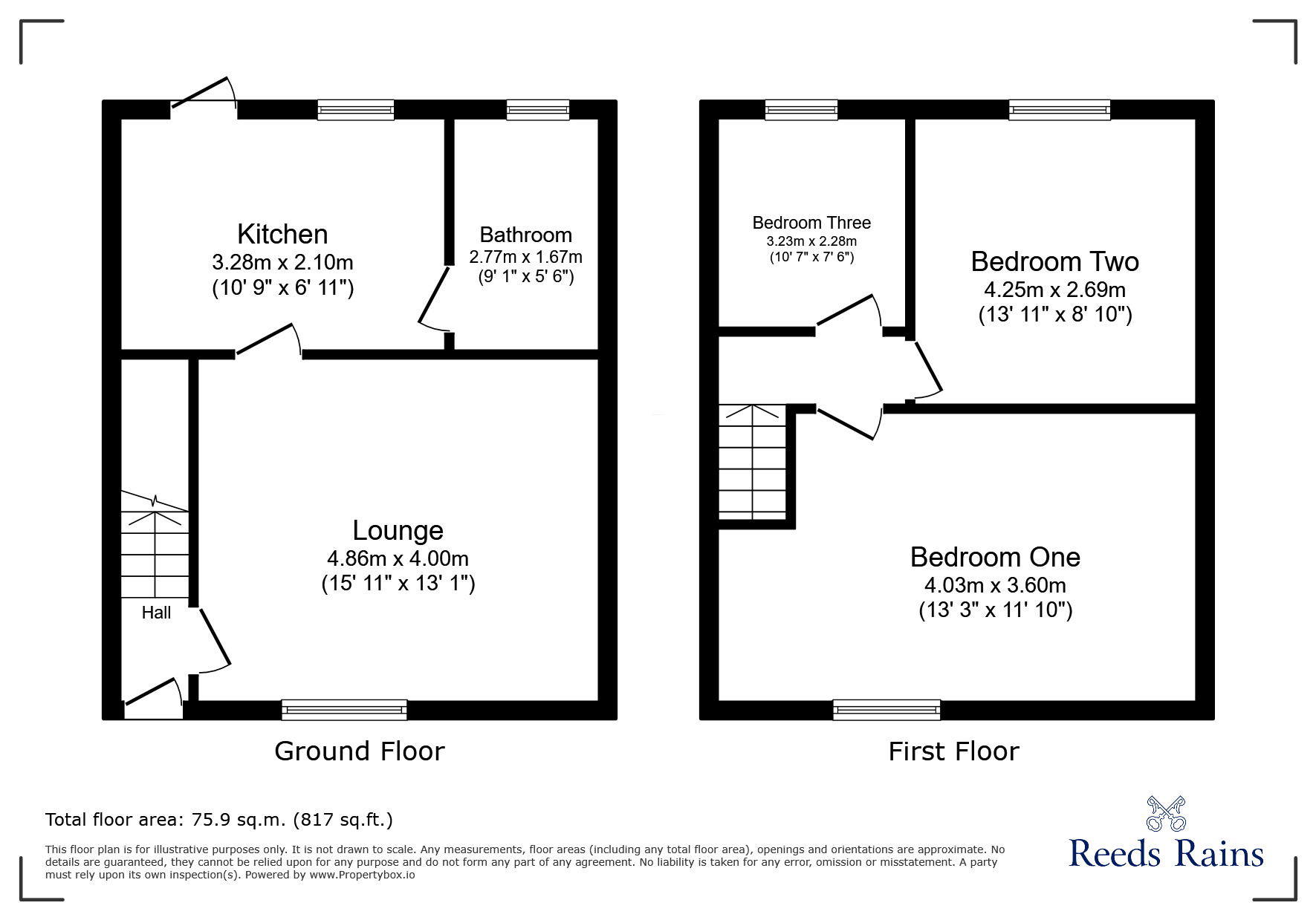 Floorplan of 3 bedroom End Terrace House for sale, South Cross Street, Durham, DH8