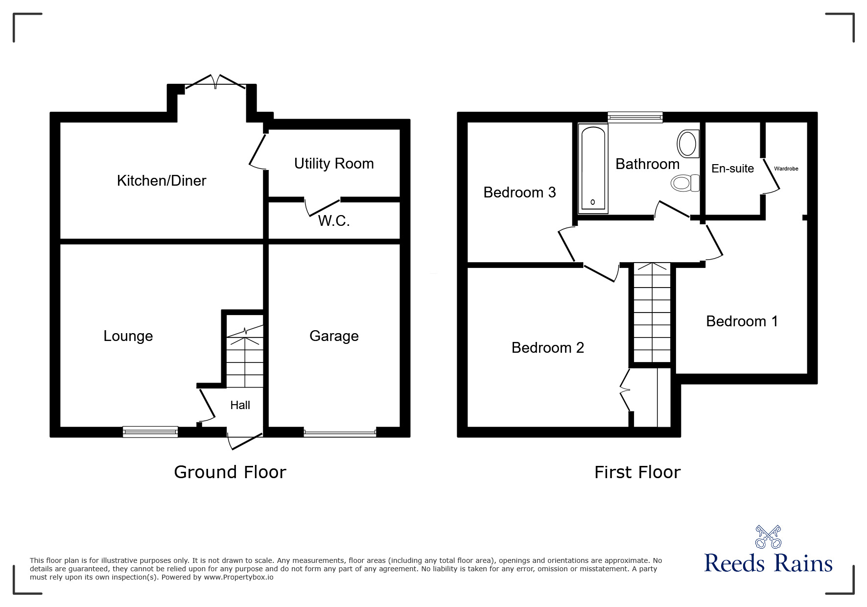 Floorplan of 3 bedroom Detached House for sale, Agar Close, Consett, Durham, DH8