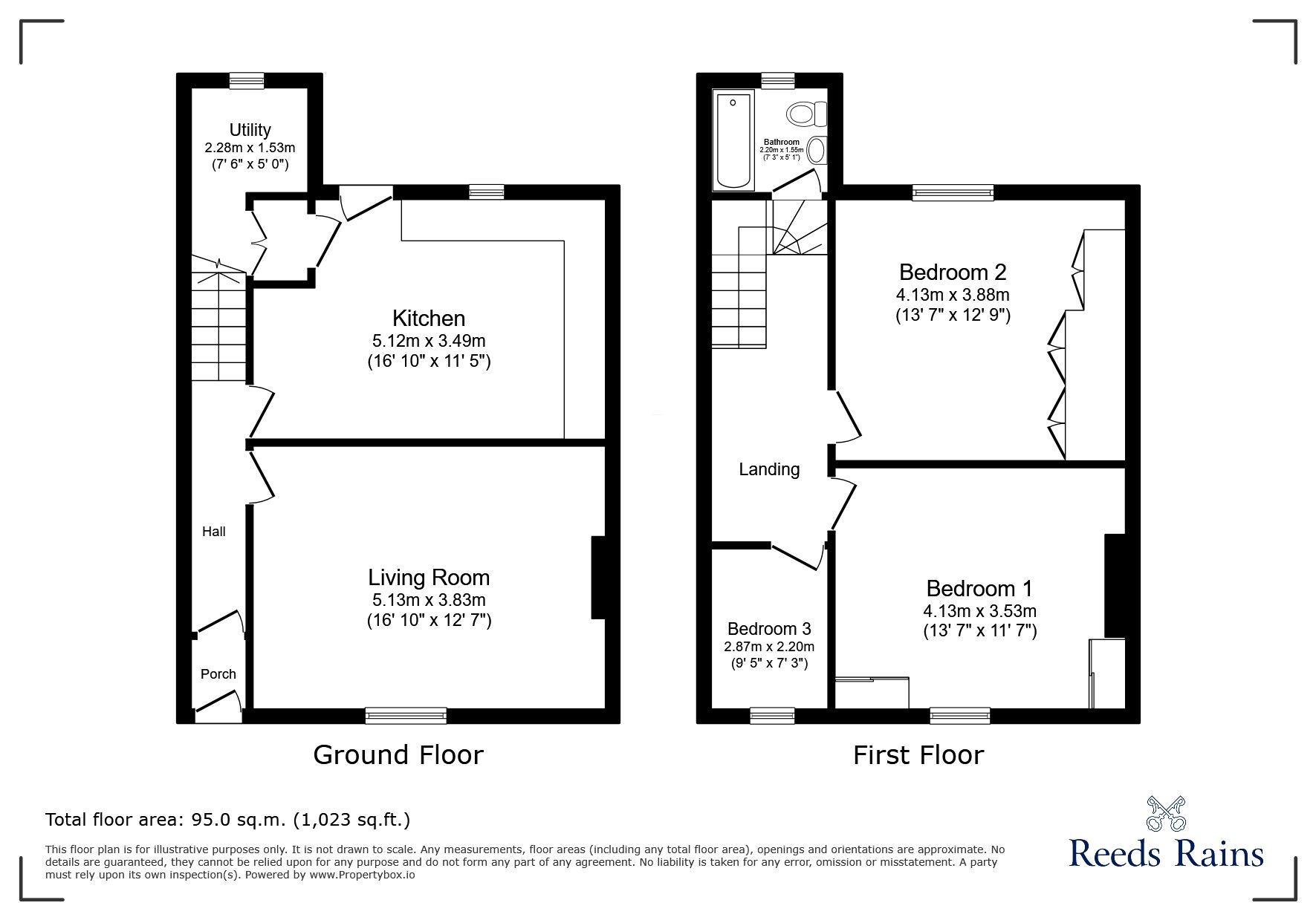 Floorplan of 3 bedroom Mid Terrace House for sale, Roger Street, Consett, Durham, DH8