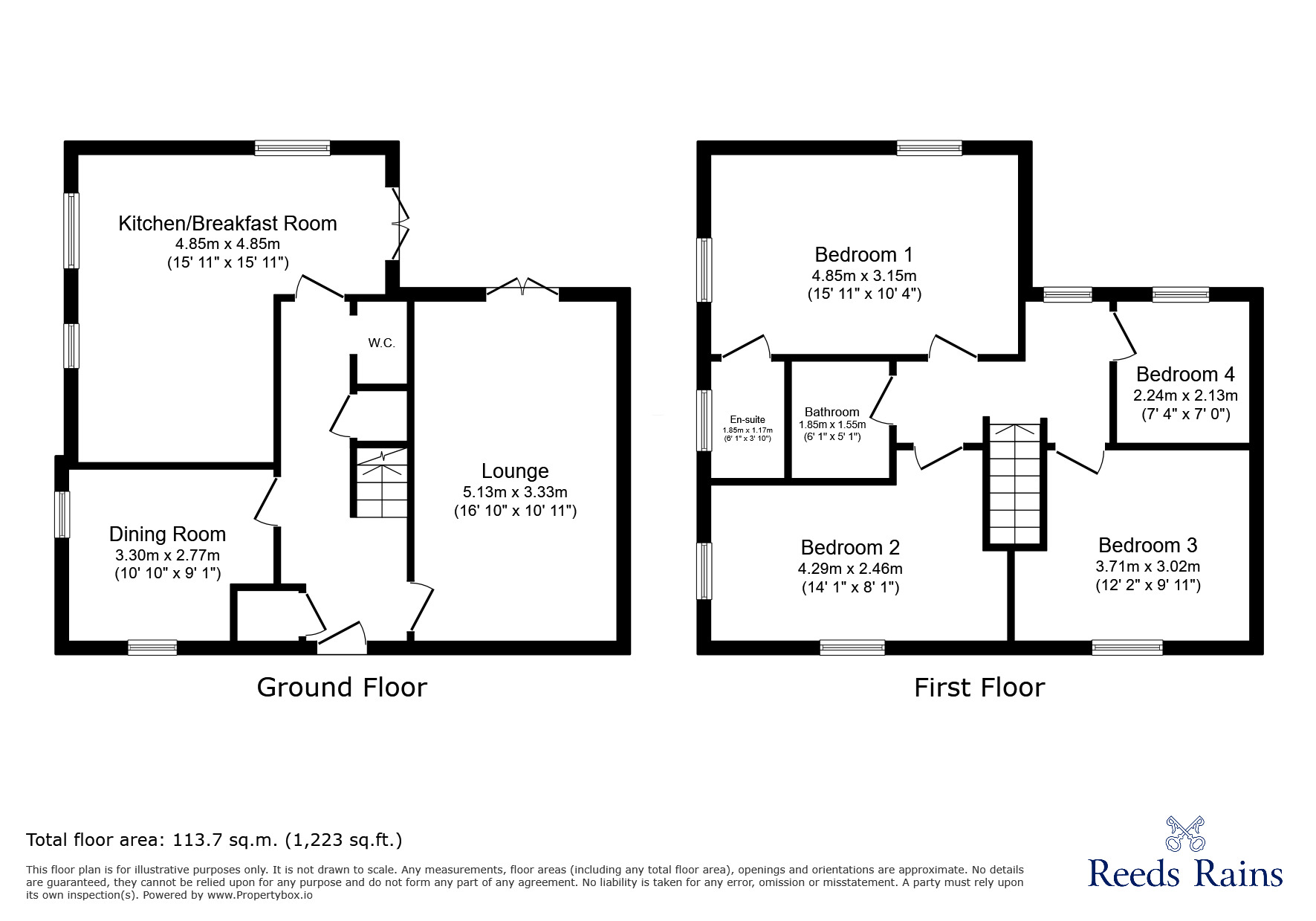 Floorplan of 4 bedroom Detached House for sale, Jackson Close, Consett, Durham, DH8