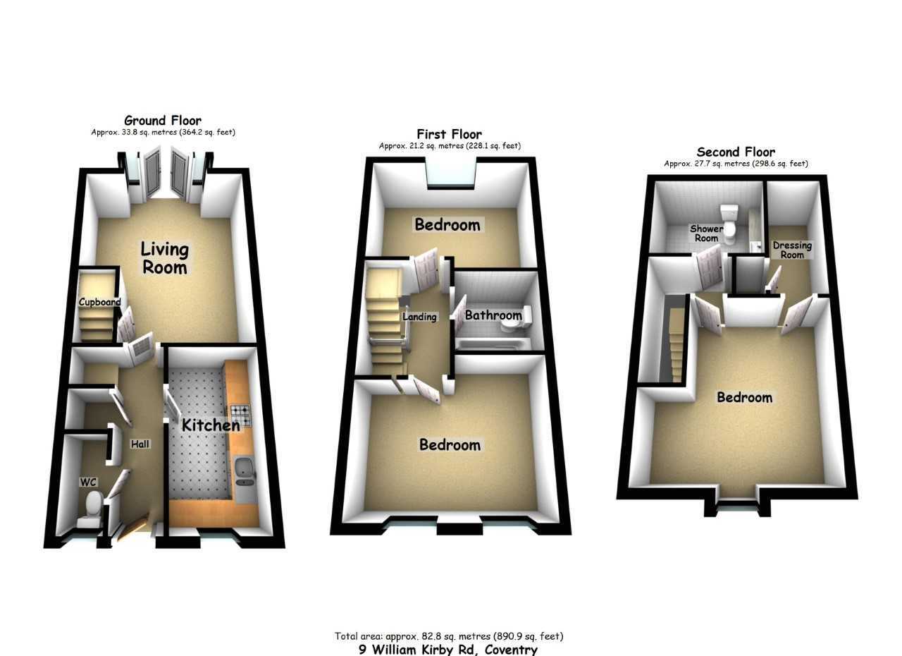 3 bedroom Mid Terrace House for sale, William Kirby Close, Tile Hill