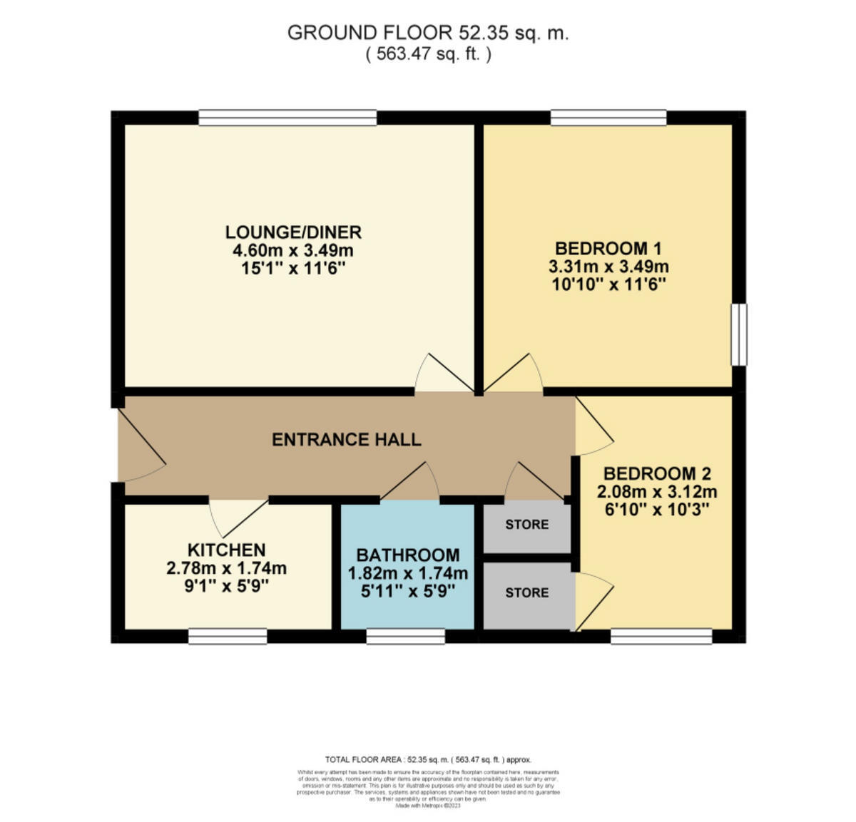 Floorplan of 2 bedroom  Flat for sale, Firedrake Croft, Stoke, CV1 2DR, CV1