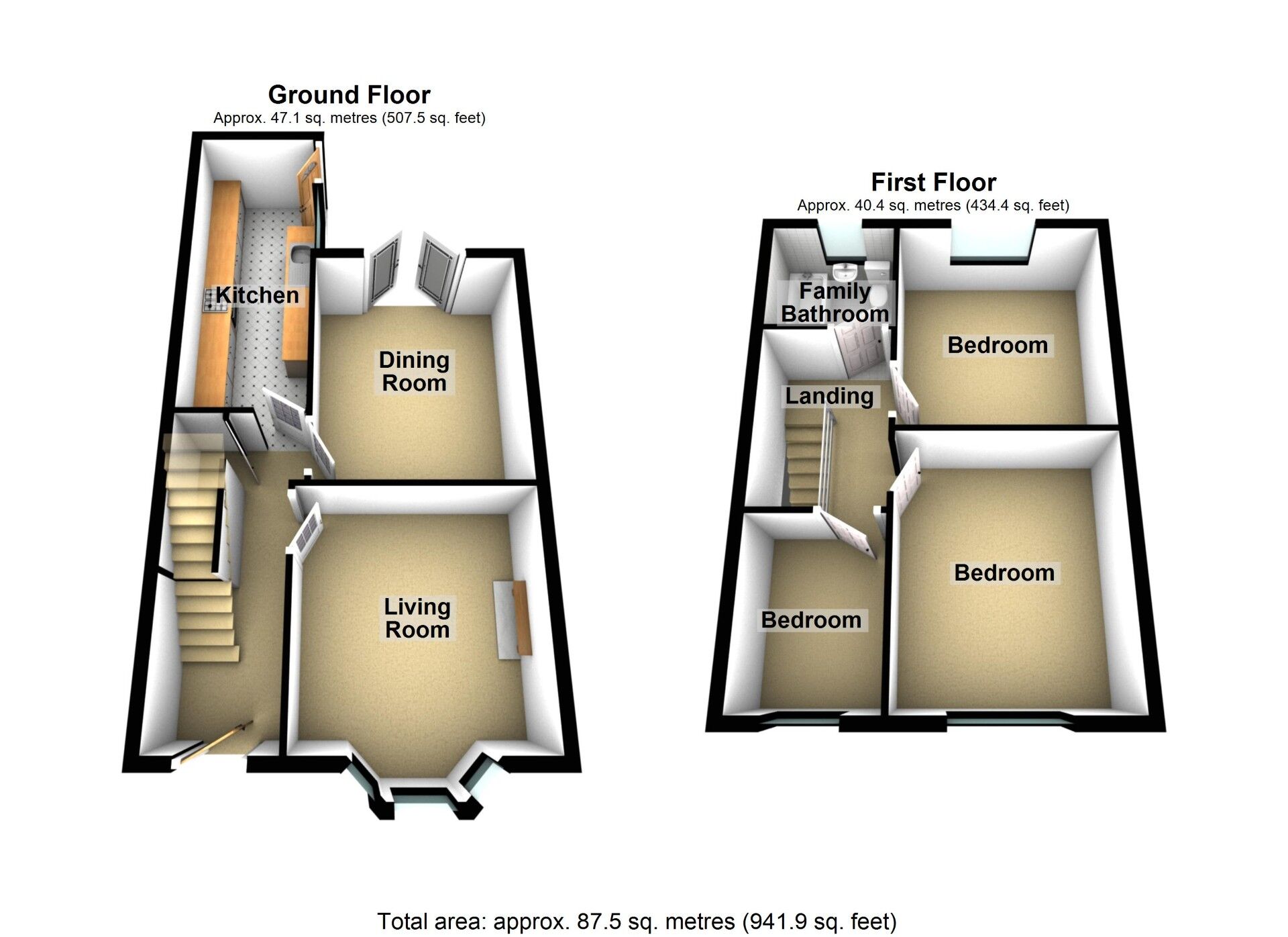 Floorplan of 3 bedroom Mid Terrace House for sale, Shakespeare Street, Coventry, West Midlands, CV2