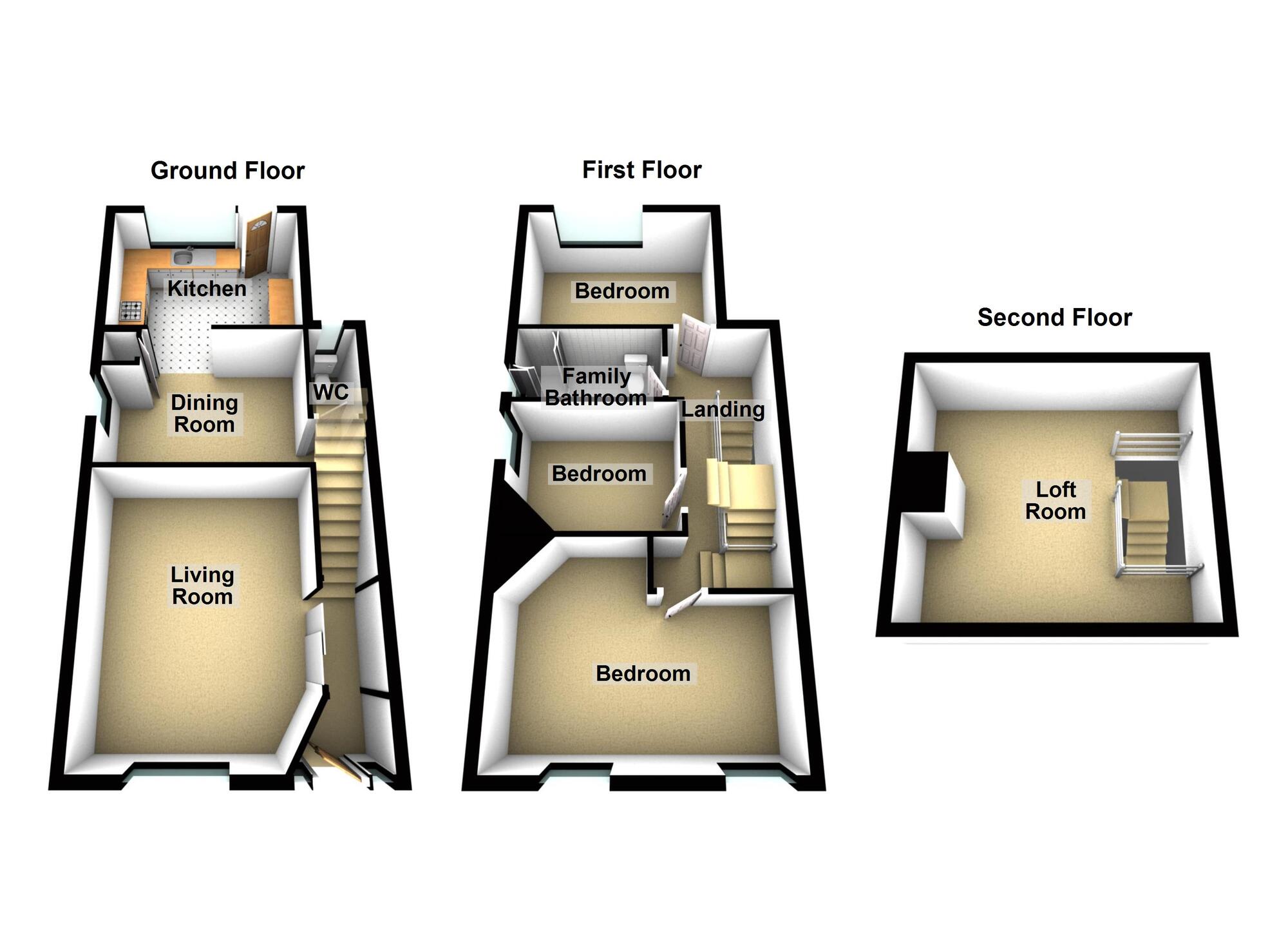 Floorplan of 4 bedroom End Terrace House for sale, Brightmere Road, Radford, Coventry, CV6