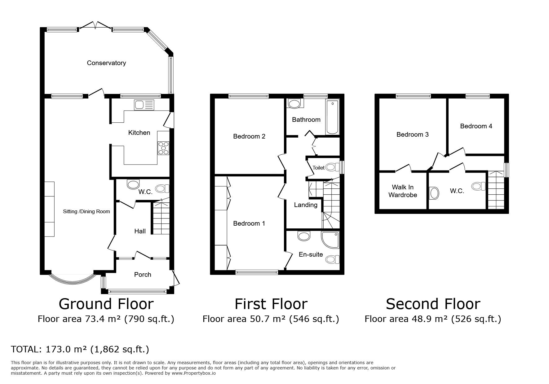 Floorplan of 4 bedroom Semi Detached House for sale, Fair Close, Frankton, Warwickshire, CV23
