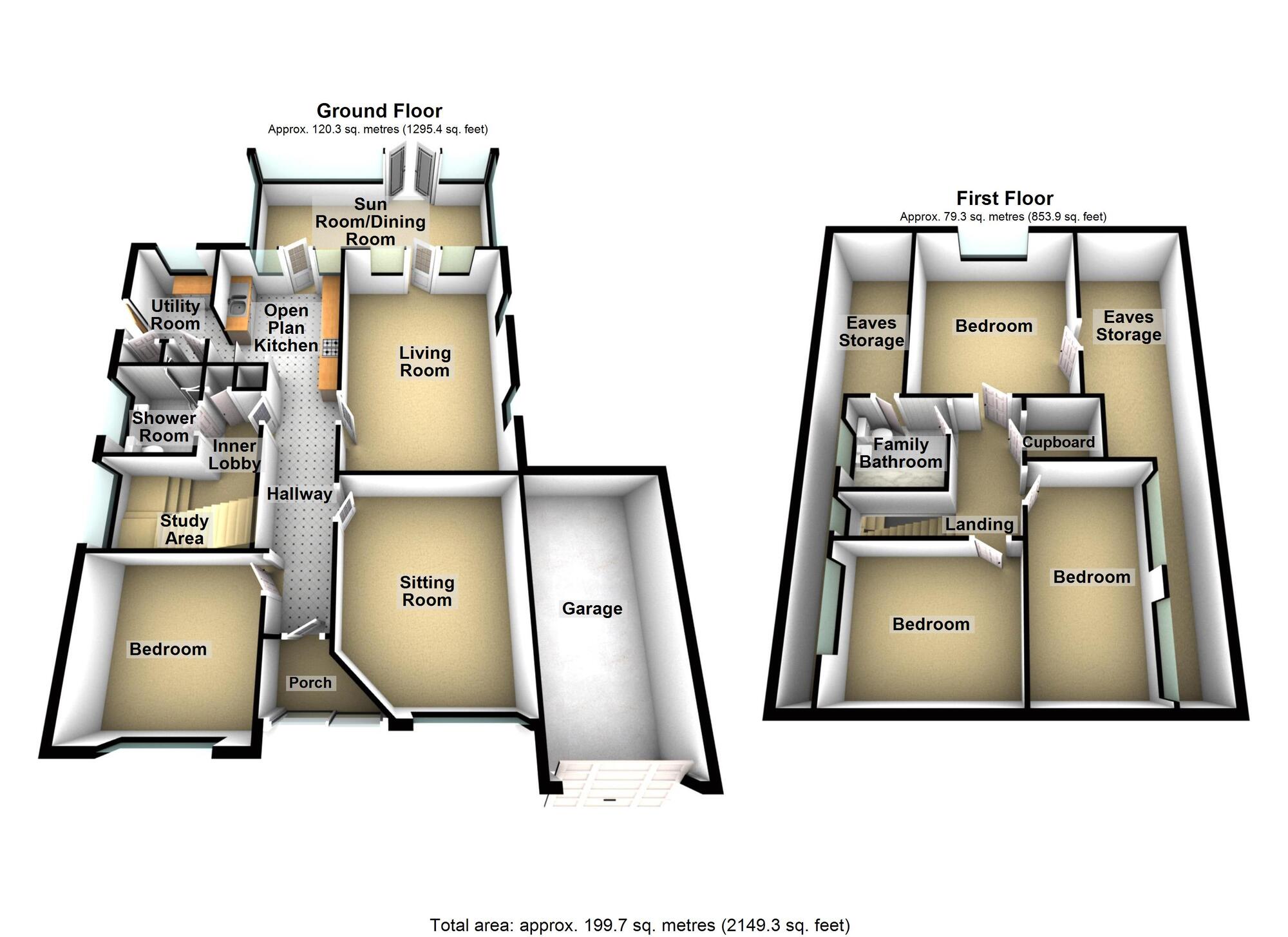 Floorplan of 4 bedroom Detached House for sale, Main Street, Brandon, Warwickshire, CV8
