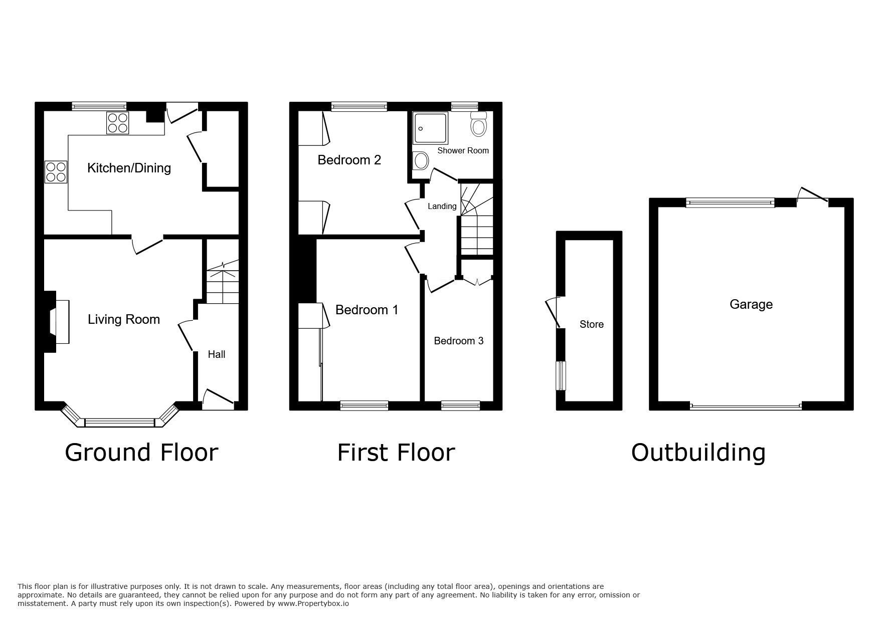Floorplan of 3 bedroom Mid Terrace House for sale, Burnaby Road, Holbrooks, Coventry, CV6