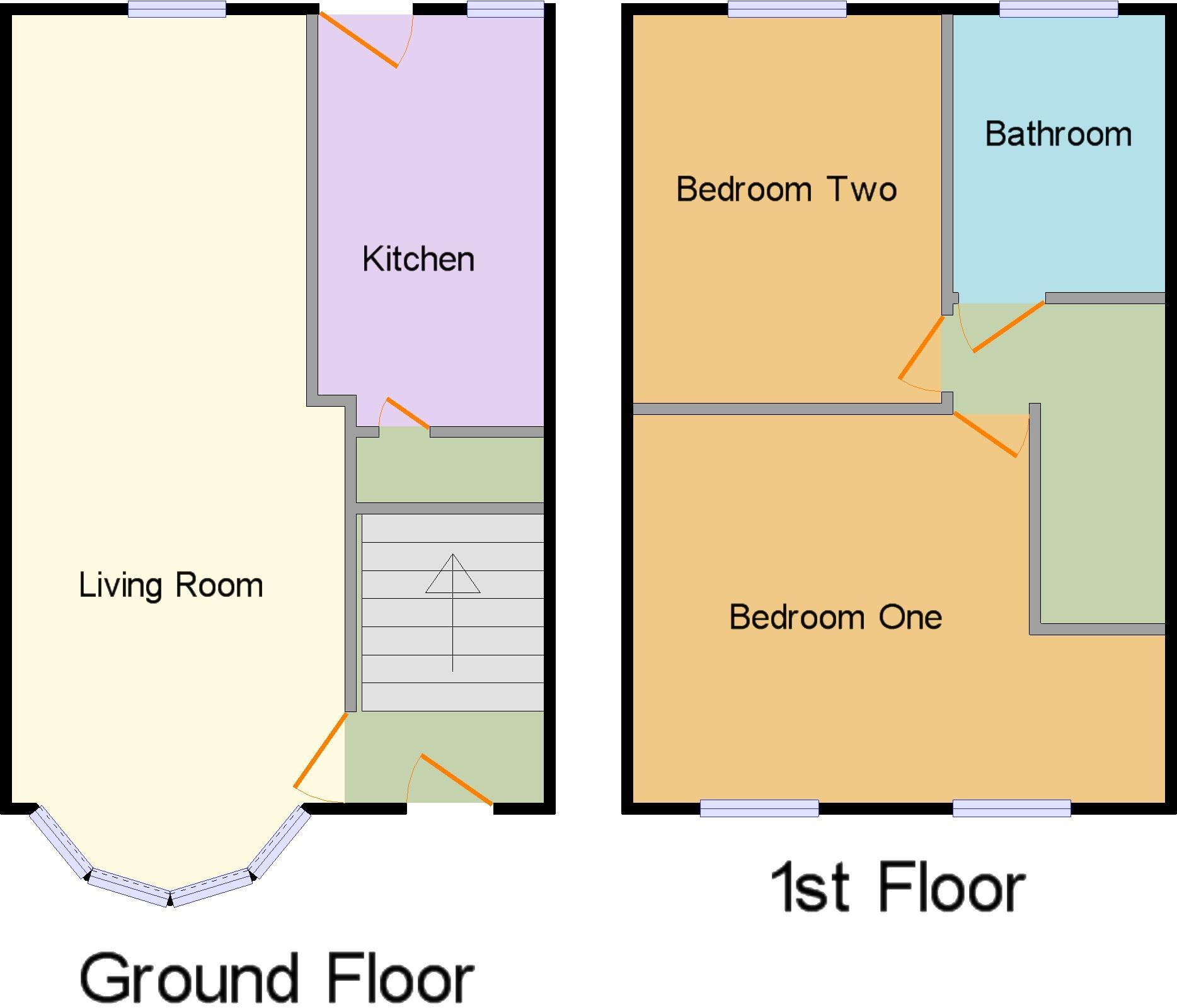 Floorplan of 2 bedroom Mid Terrace House for sale, Tonbridge Road, Coventry, CV3