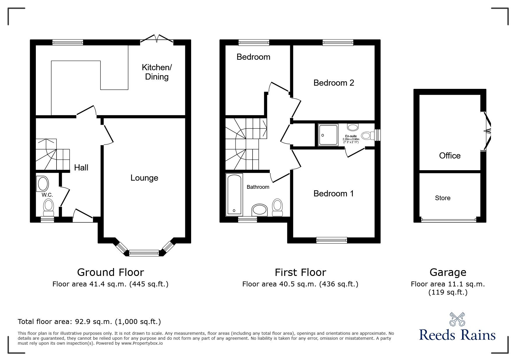 Floorplan of 3 bedroom Detached House for sale, Weir Way, Binley, Coventry, CV3