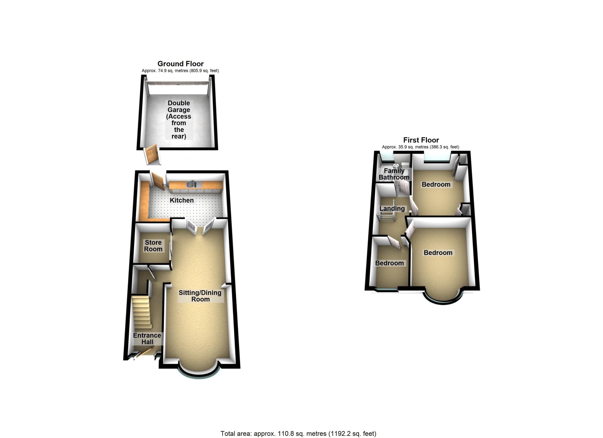 Floorplan of 3 bedroom Mid Terrace House for sale, Watersmeet Road, Wyken, Coventry, CV2