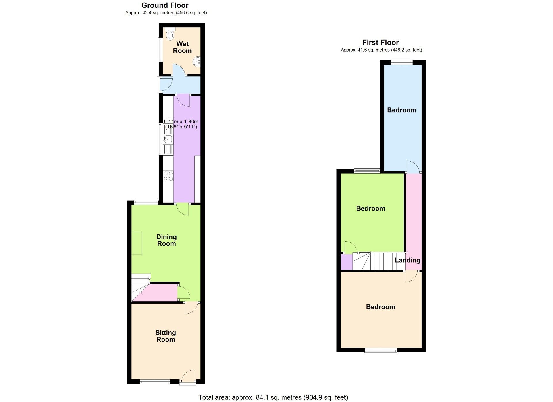 Floorplan of 3 bedroom Mid Terrace House for sale, Princess Street, Foleshill, Coventry, CV6