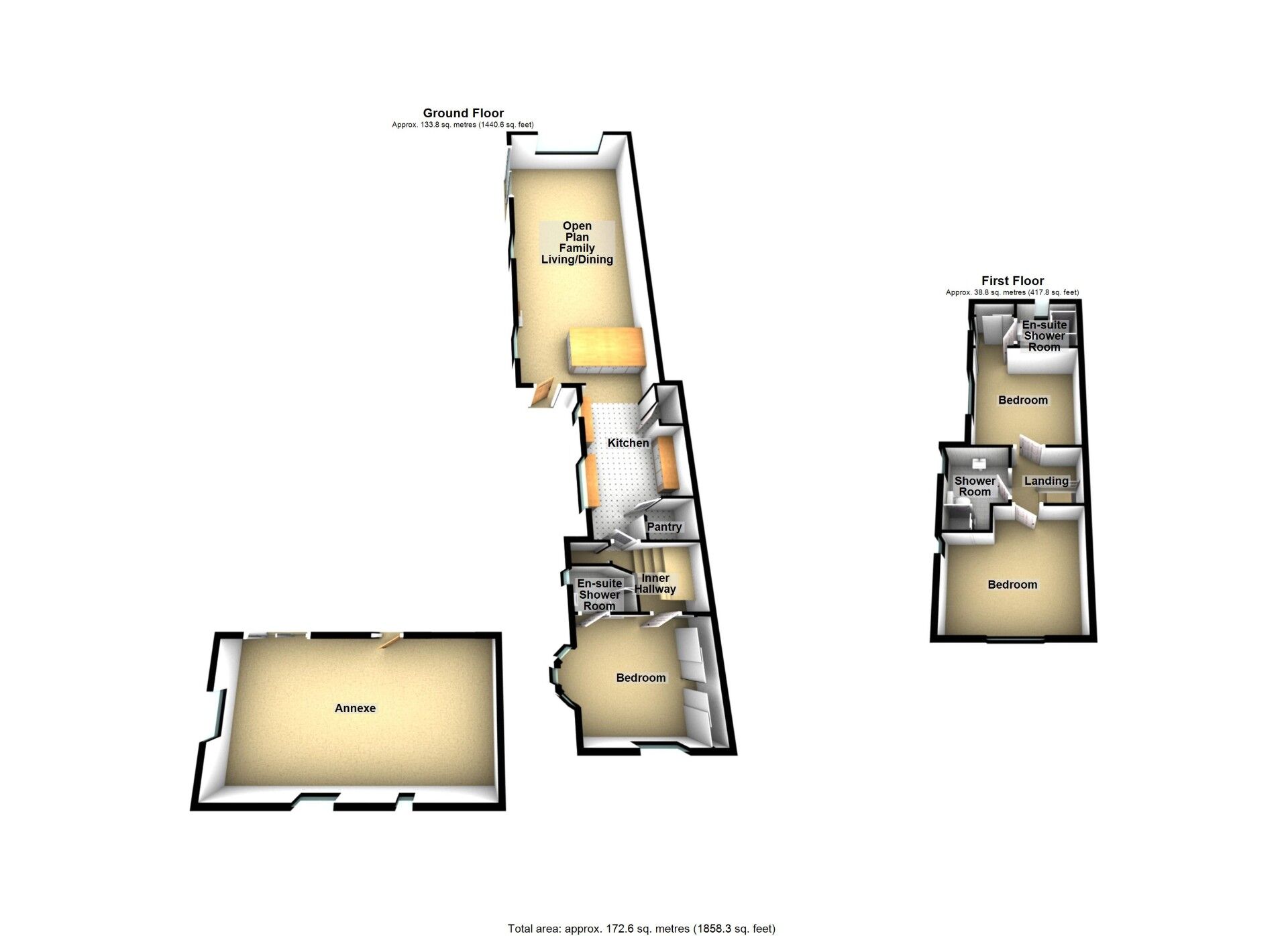 Floorplan of 3 bedroom Semi Detached House for sale, Newhall Green, Fillongley, Warwickshire, CV7