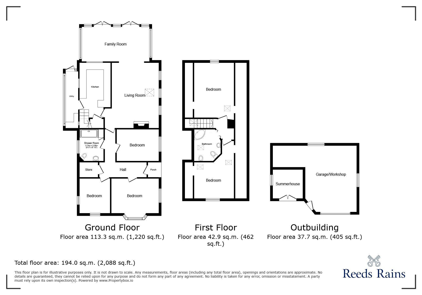 Floorplan of 5 bedroom Detached Bungalow for sale, Rugby Road, Binley Woods, Warwickshire, CV3