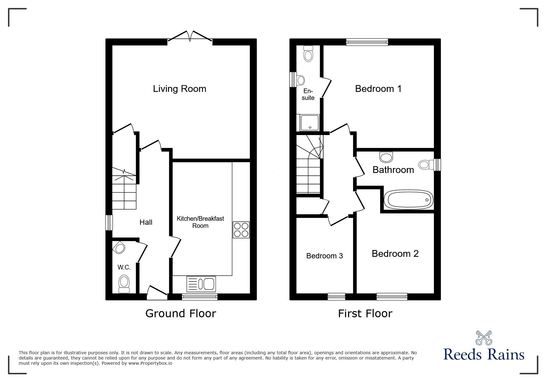Floorplan of 3 bedroom Semi Detached House for sale, Salterton Street, Coventry, West Midlands, CV2
