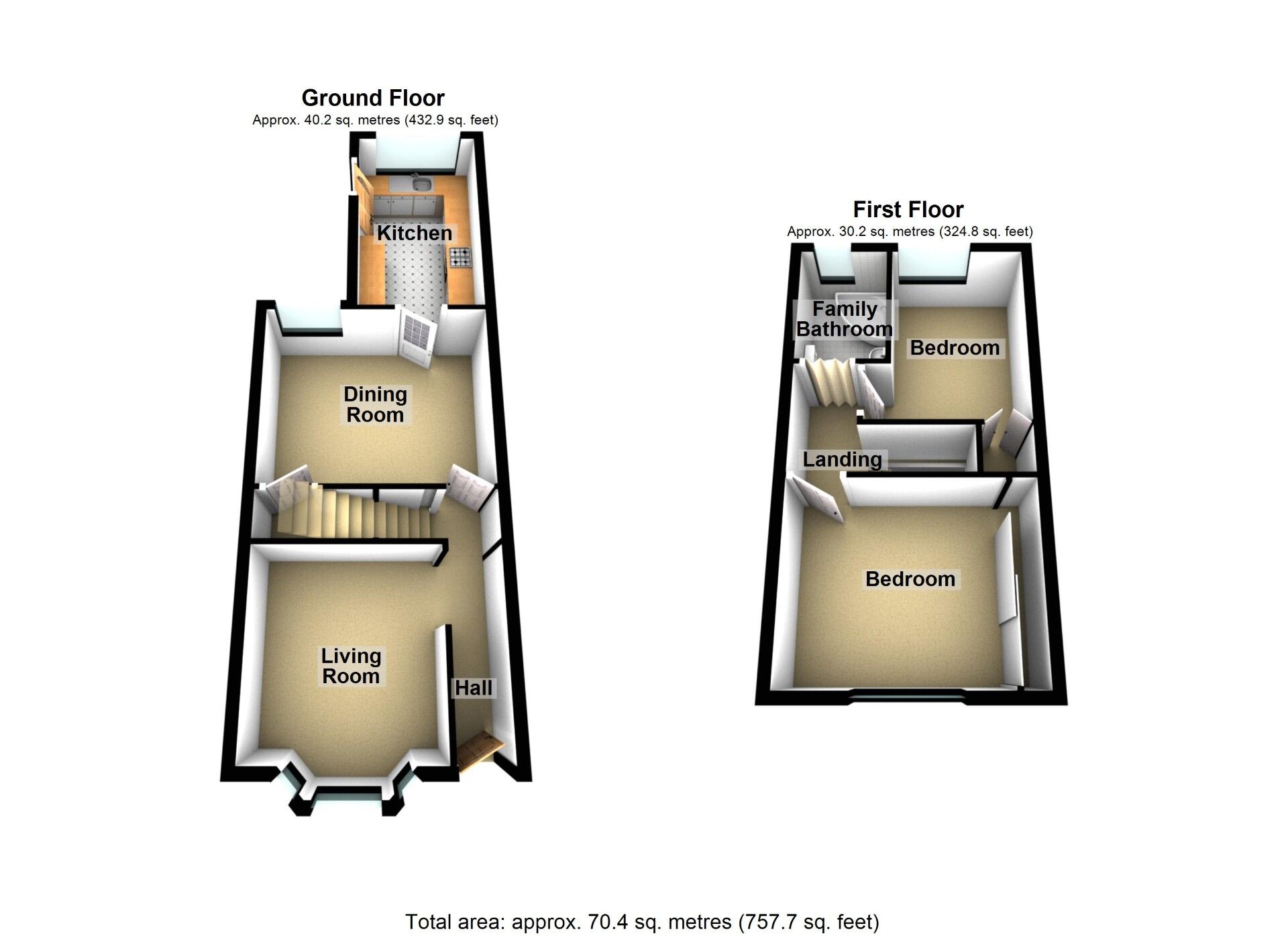 Floorplan of 2 bedroom End Terrace House for sale, Holbrook Lane, Coventry, CV6