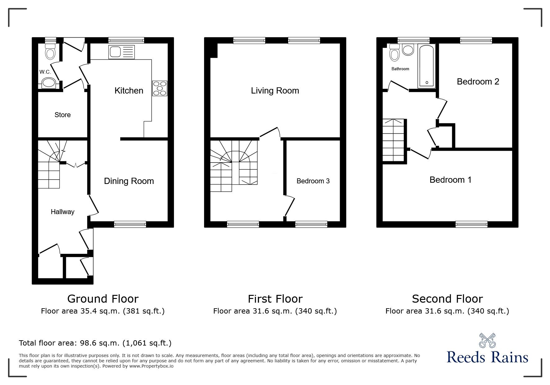 Floorplan of 3 bedroom Mid Terrace House for sale, Bridge Street, Coventry, CV6