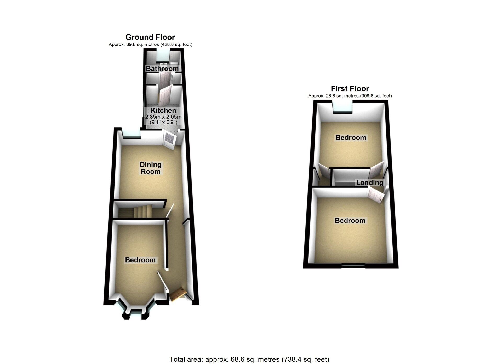 Floorplan of 3 bedroom Mid Terrace House for sale, Bramble Street, Coventry, West Midlands, CV1