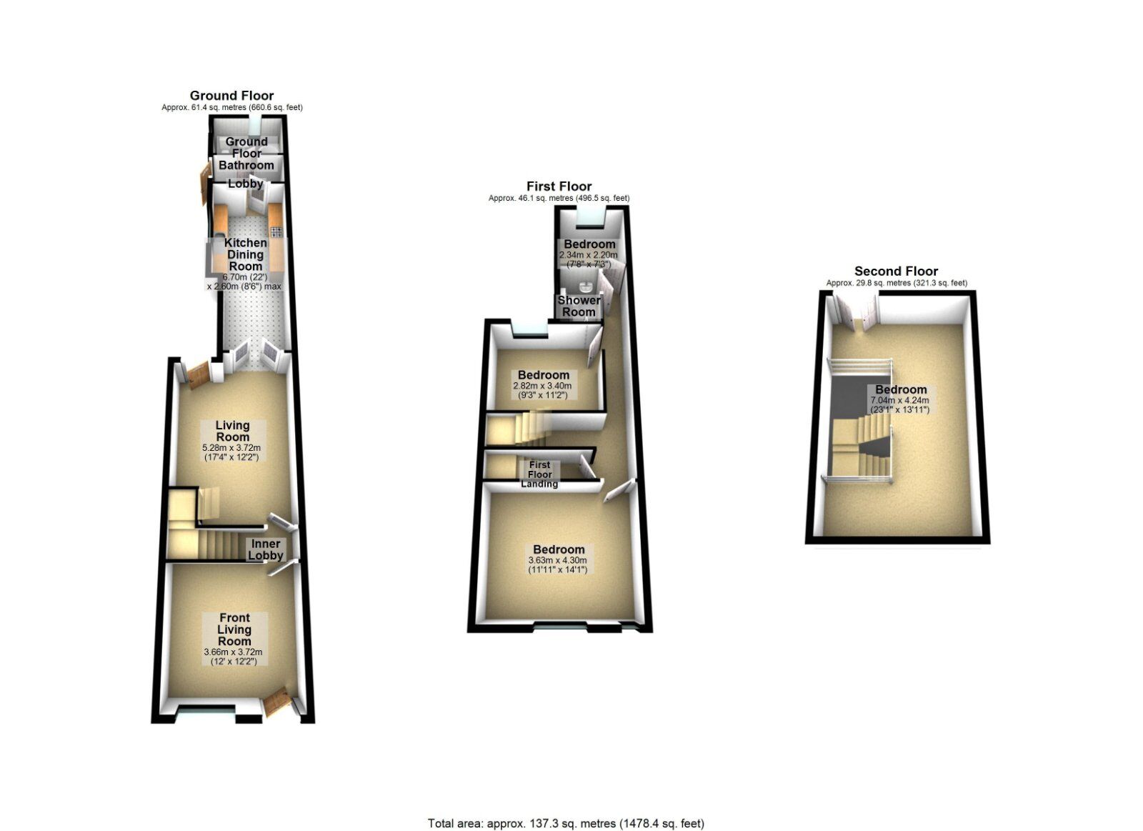 Floorplan of 4 bedroom Mid Terrace House for sale, Eld Road, Foleshill, Coventry, CV6
