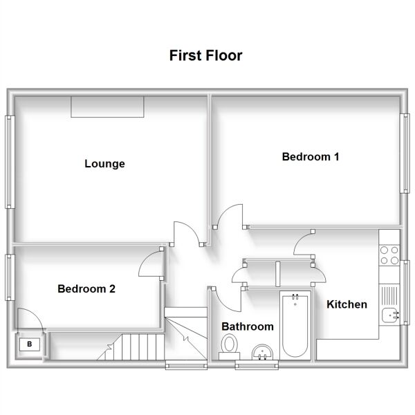 Floorplan of 2 bedroom  Flat for sale, Dillam Close, Longford, West Midlands, CV6