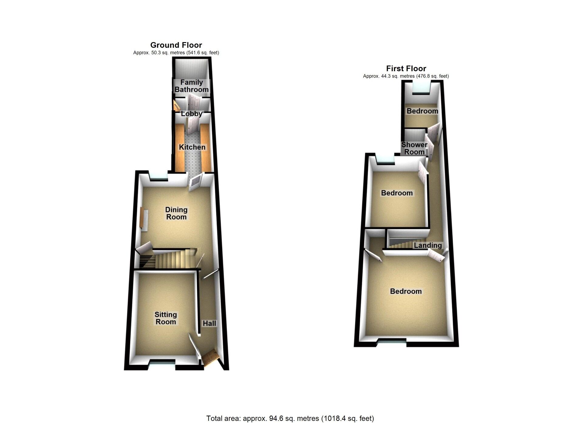 Floorplan of 3 bedroom Mid Terrace House for sale, Stoney Stanton Road, Coventry, West Midlands, CV1