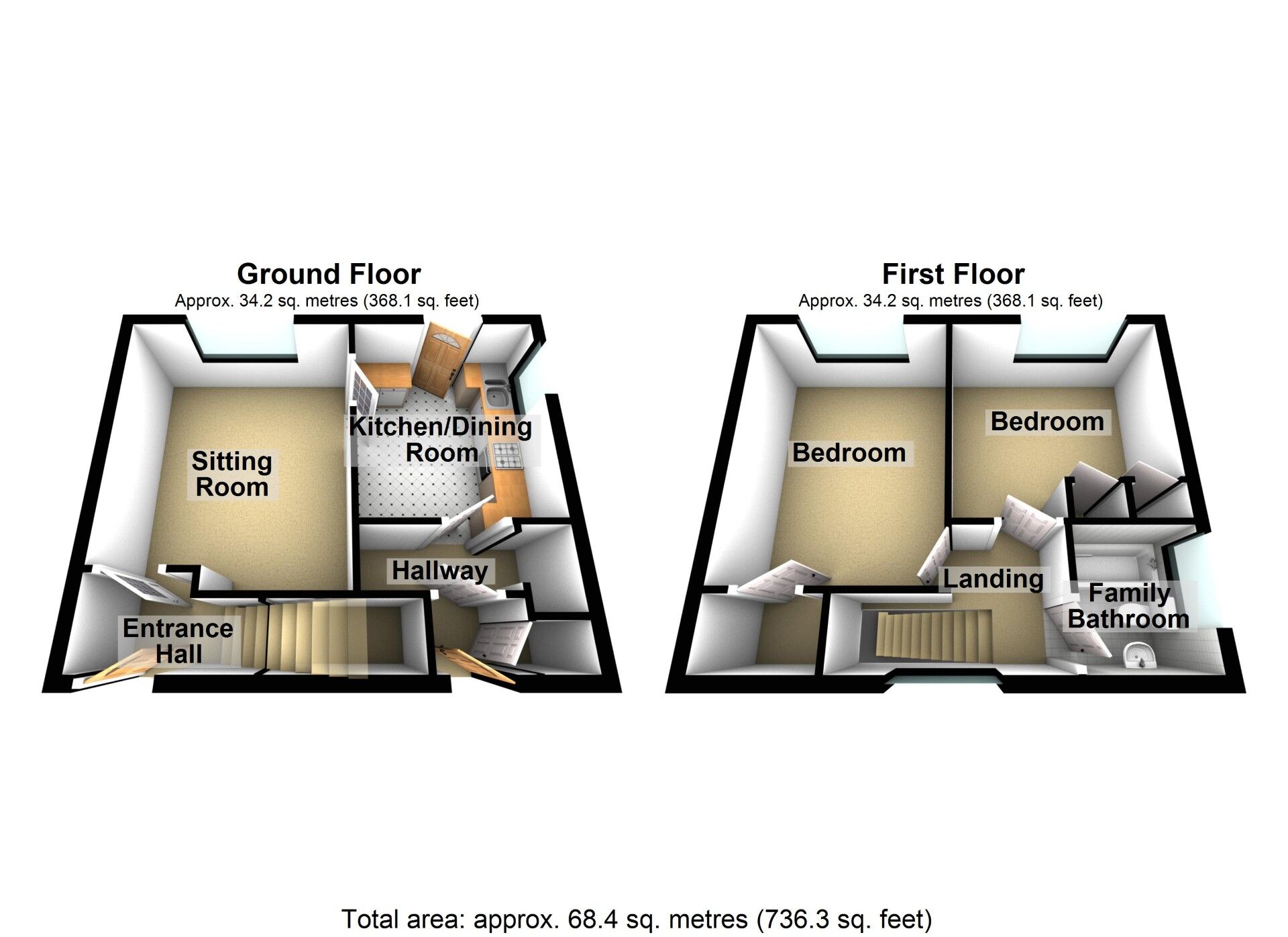 Floorplan of 2 bedroom Semi Detached House for sale, Chelsey Road, Henley Green, Coventry, CV2