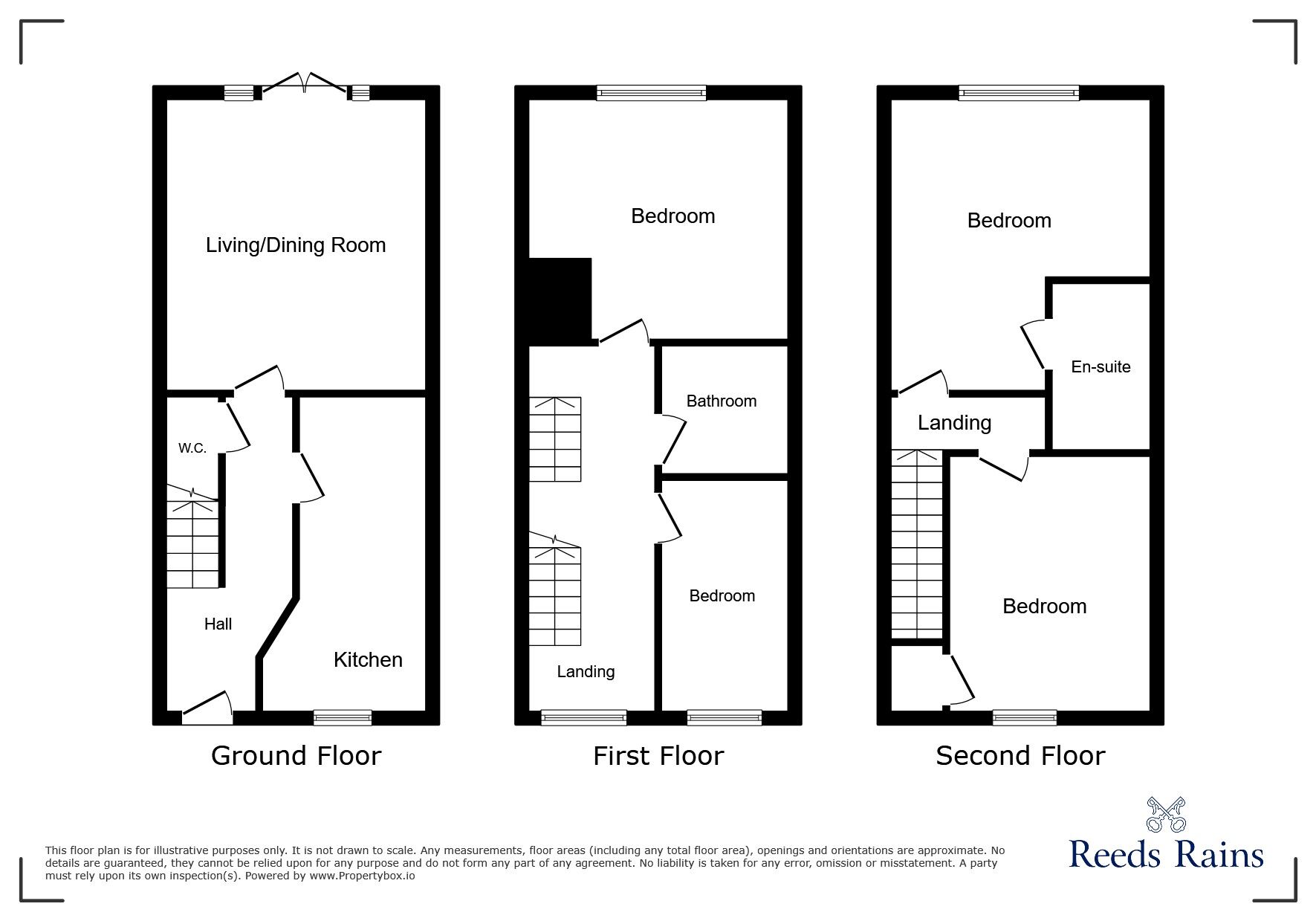 Floorplan of 4 bedroom Mid Terrace House for sale, Summerhill Lane, Bannerbrook Park, Coventry, CV4