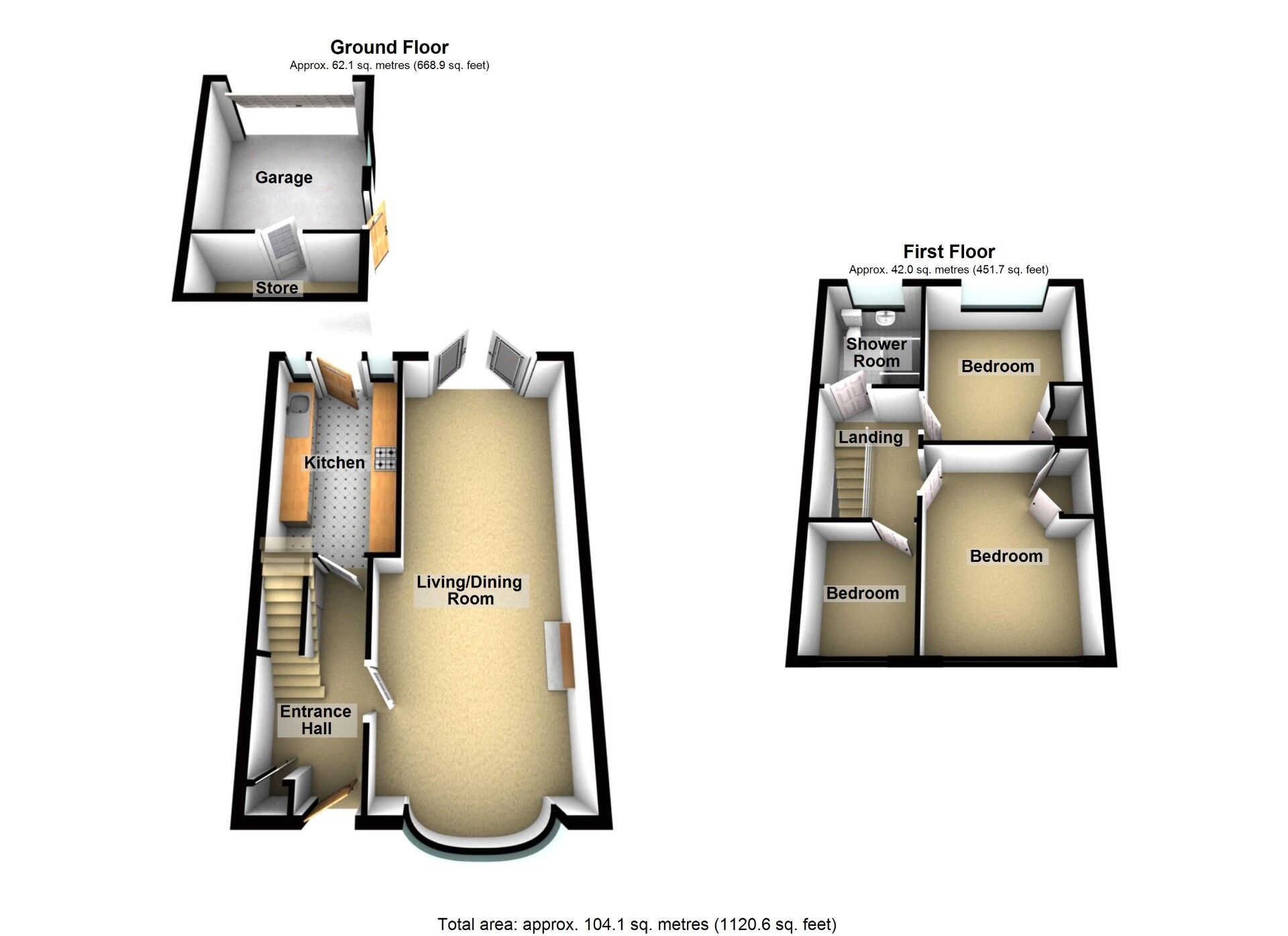 Floorplan of 3 bedroom Mid Terrace House for sale, Kimble Close, Allesley Park, Coventry, CV5