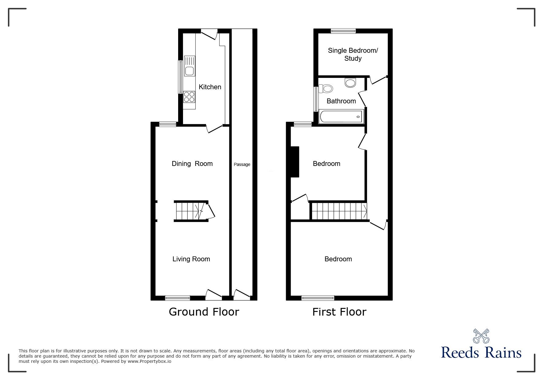 Floorplan of 3 bedroom Mid Terrace House for sale, Bristol Road, Earlsdon, Coventry, CV5