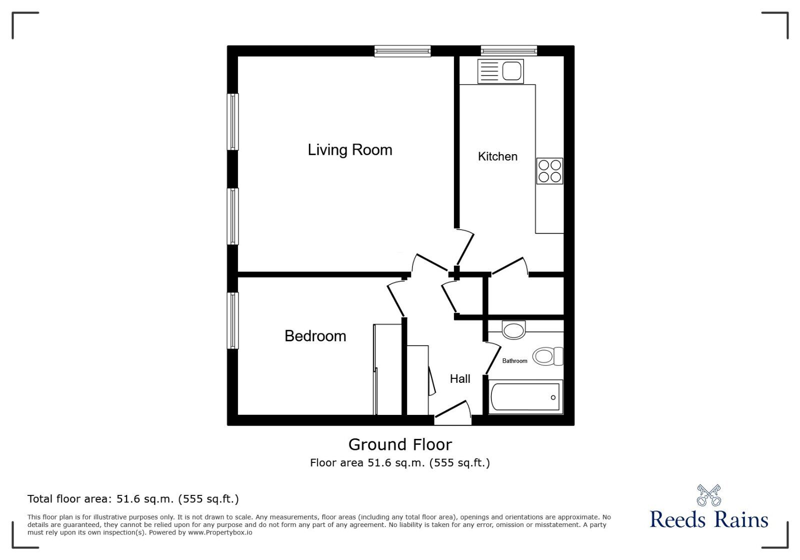 Floorplan of 1 bedroom  Flat for sale, Drapers Fields, Canal Basin, Coventry, CV1