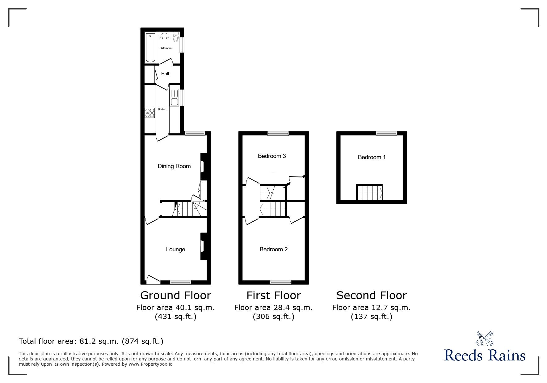 Floorplan of 3 bedroom Mid Terrace House for sale, Nicholls Street, Coventry, West Midlands, CV2