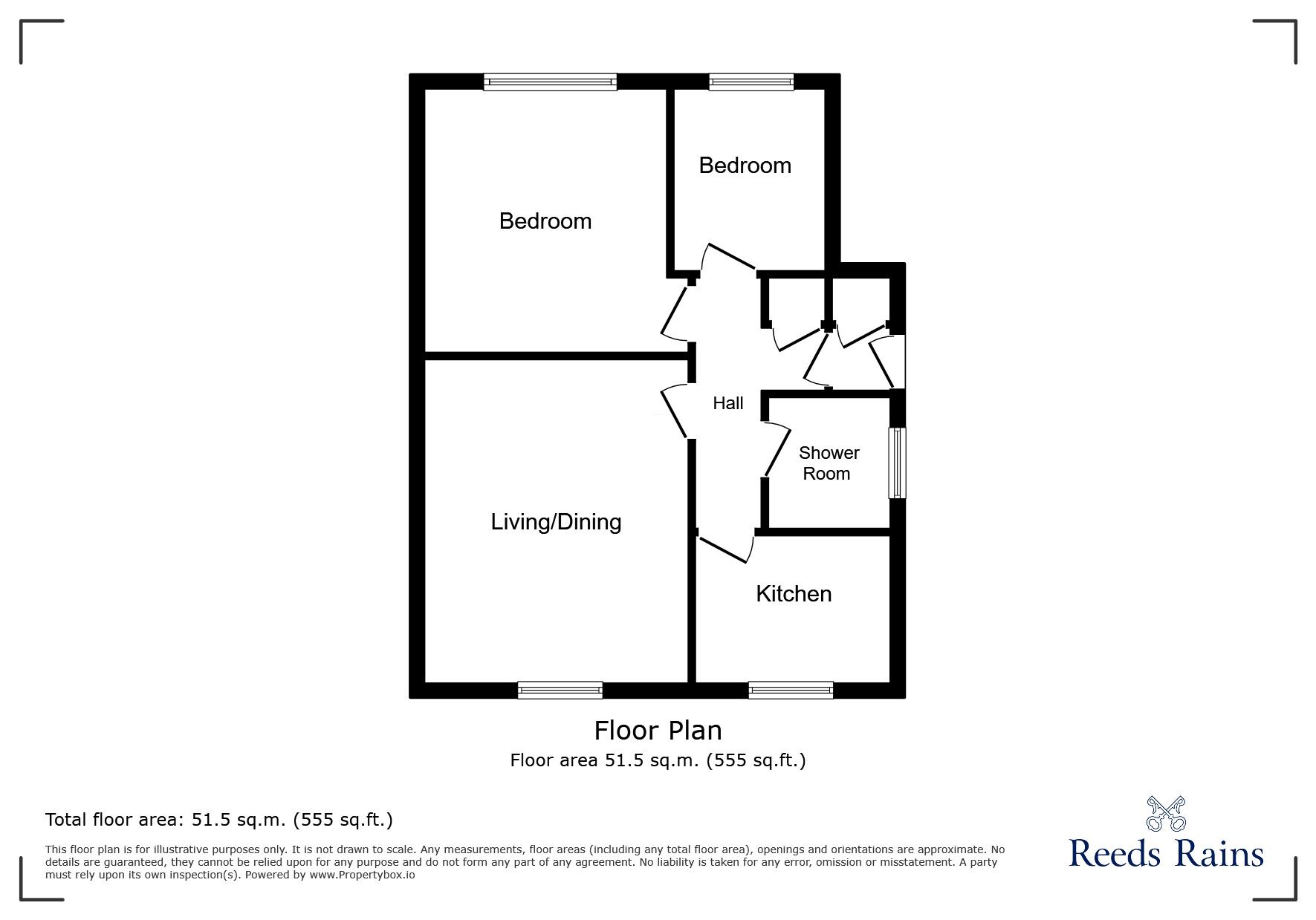 Floorplan of 2 bedroom Flat for sale, Dulverton Avenue, Coventry, CV5 8HD, CV5