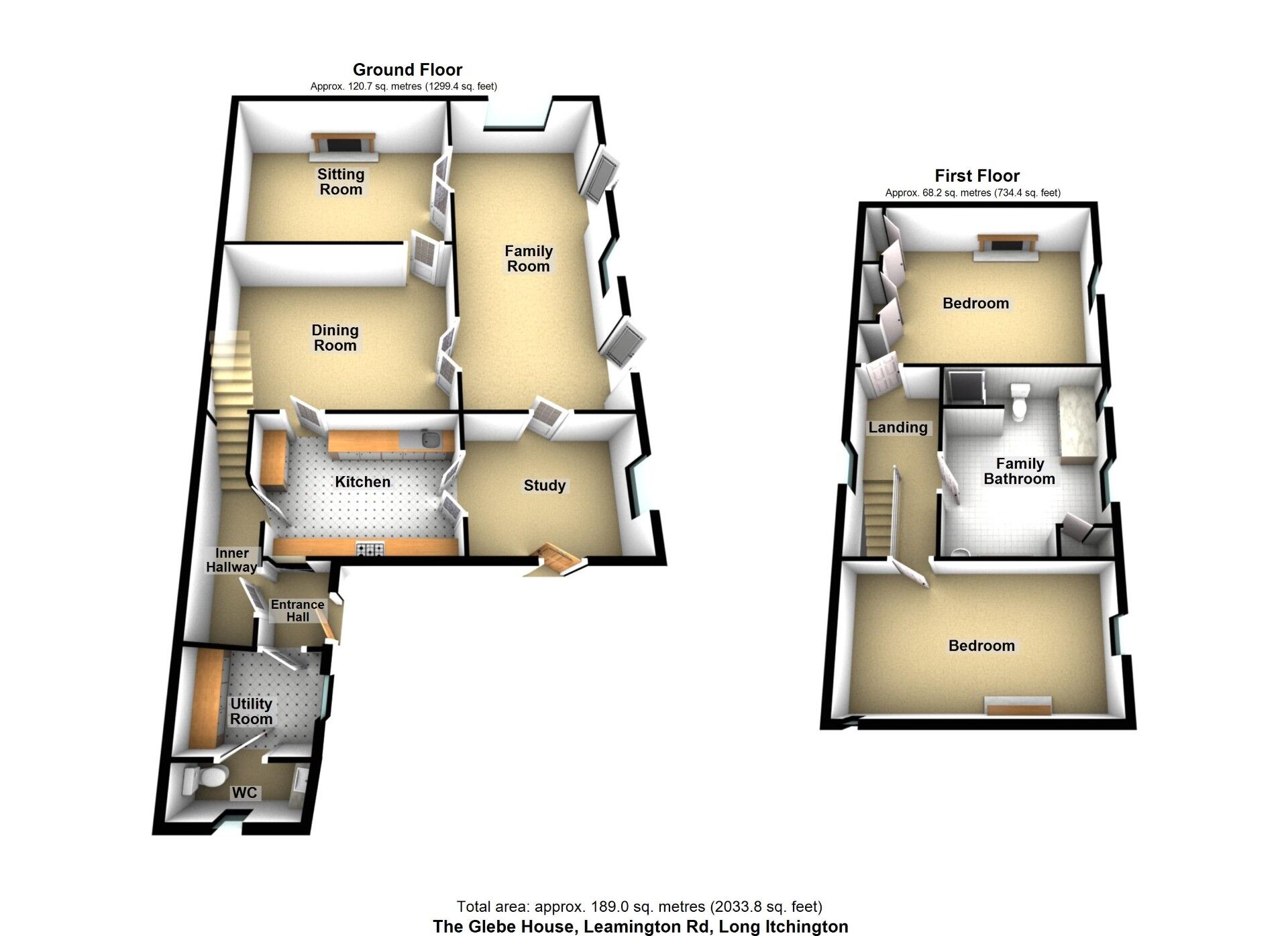 Floorplan of 3 bedroom Semi Detached House for sale, Leamington Road, Long Itchington, Warwickshire, CV47