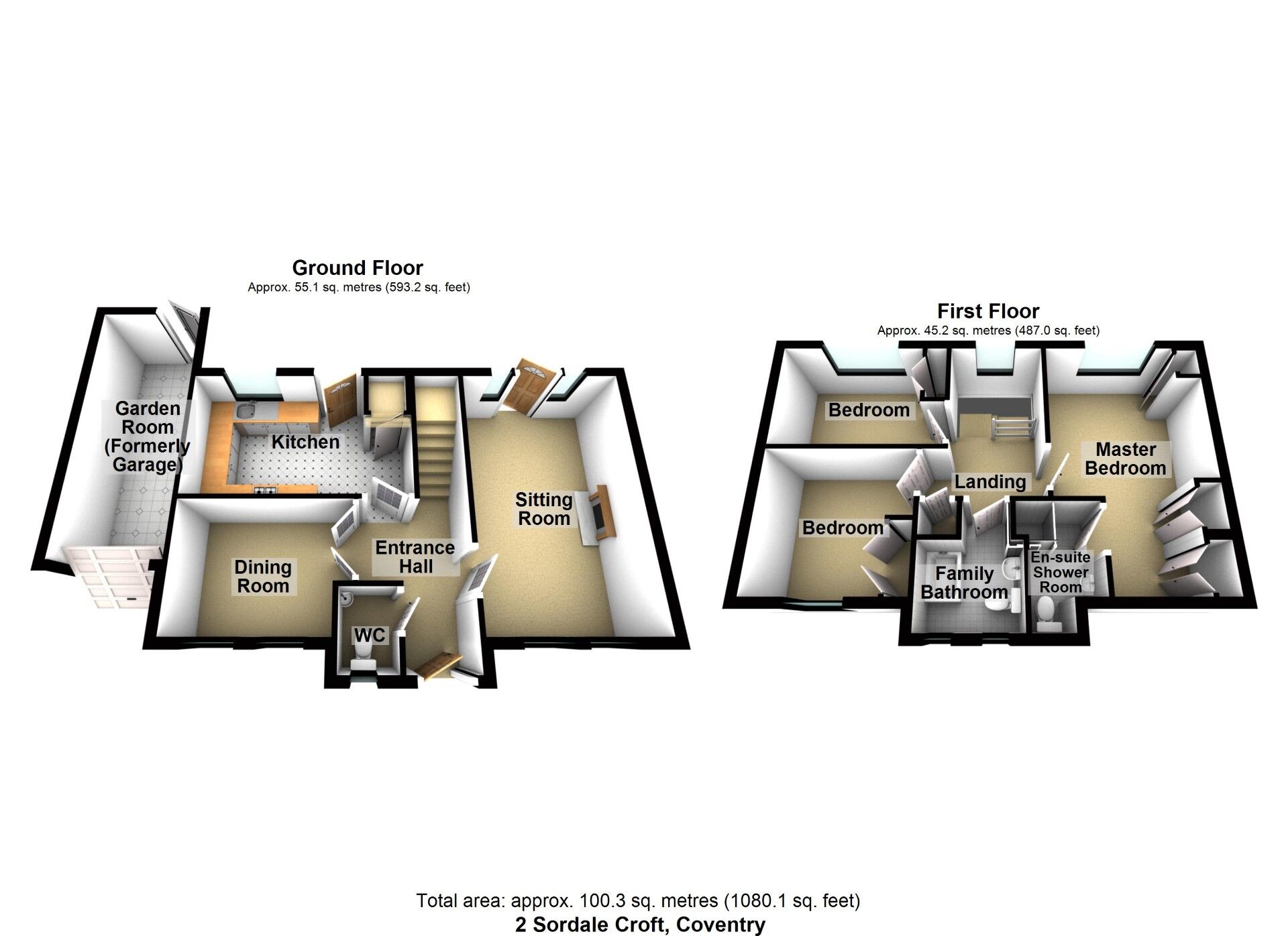 Floorplan of 3 bedroom Detached House for sale, Sordale Croft, Binley, West Midlands, CV3