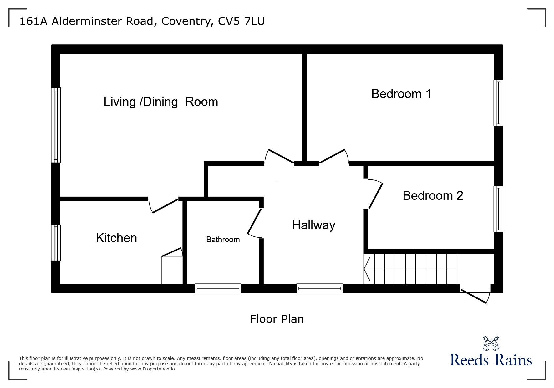 Floorplan of 2 bedroom Flat for sale, Alderminster Road, Mount Nod, Coventry, CV5