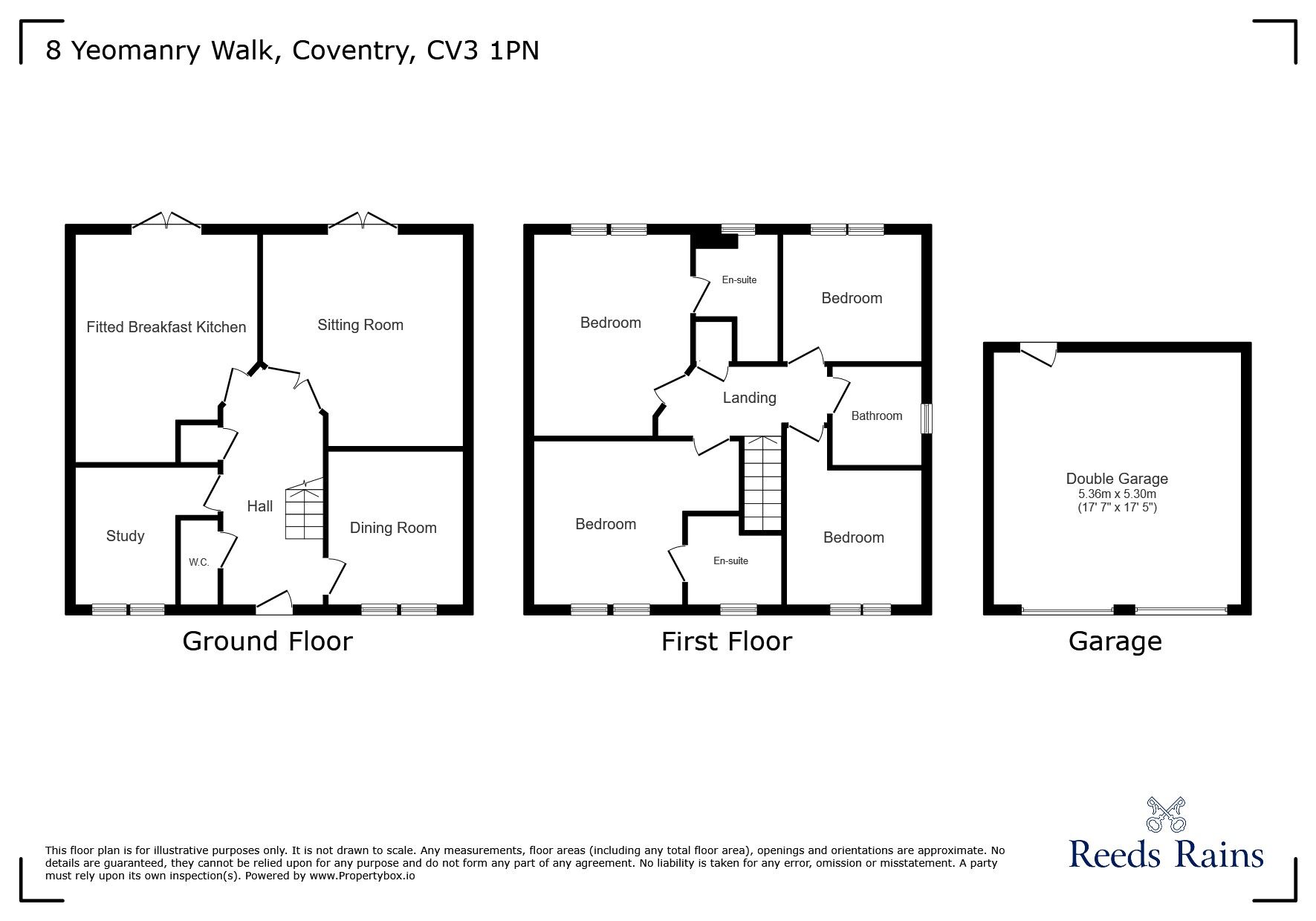 Floorplan of 4 bedroom Detached House for sale, Yeomanry Walk, New Stoke Village, Coventry, CV3