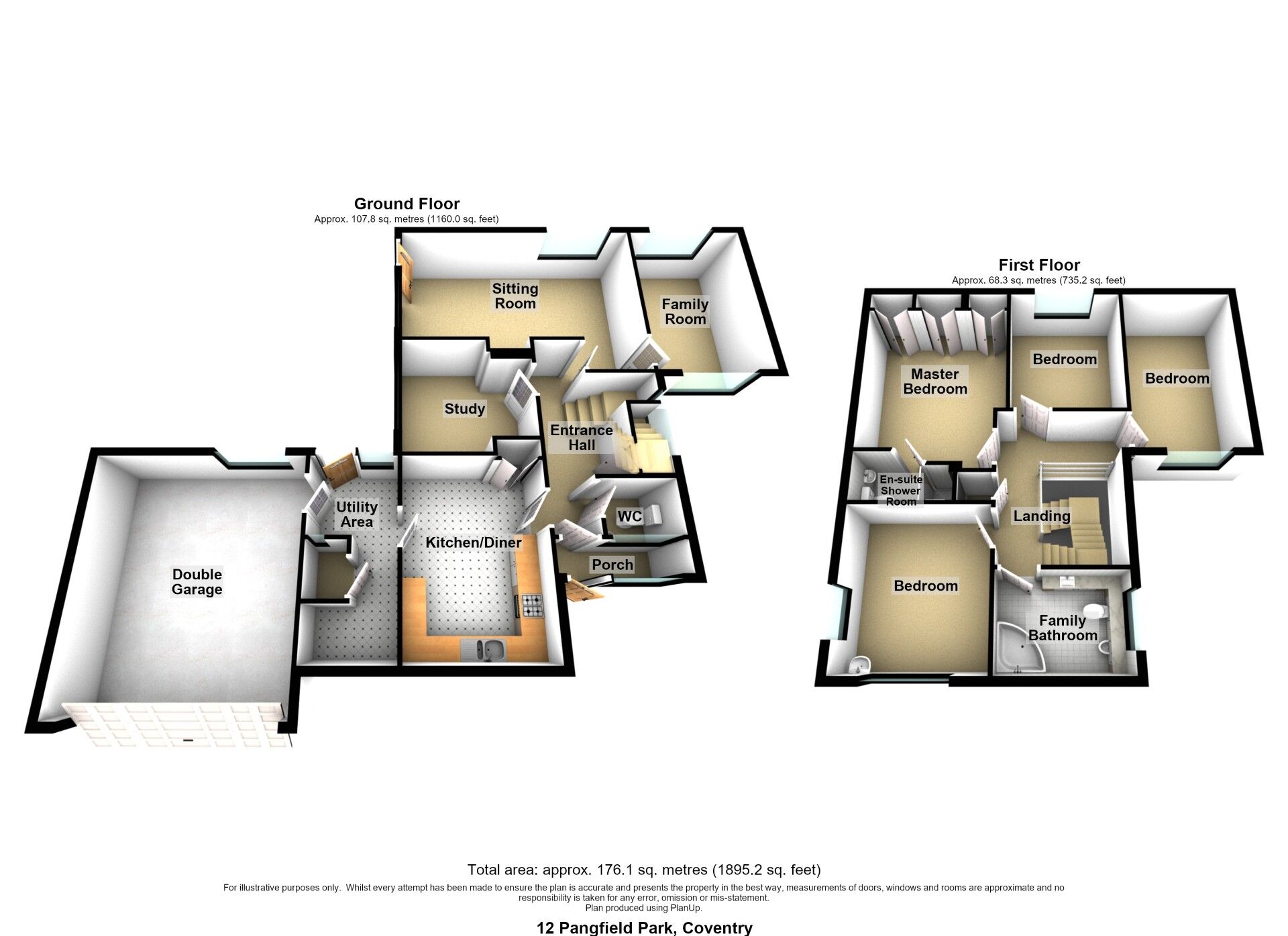 Floorplan of 4 bedroom Detached House for sale, Pangfield Park, Allesley Park, Coventry, CV5