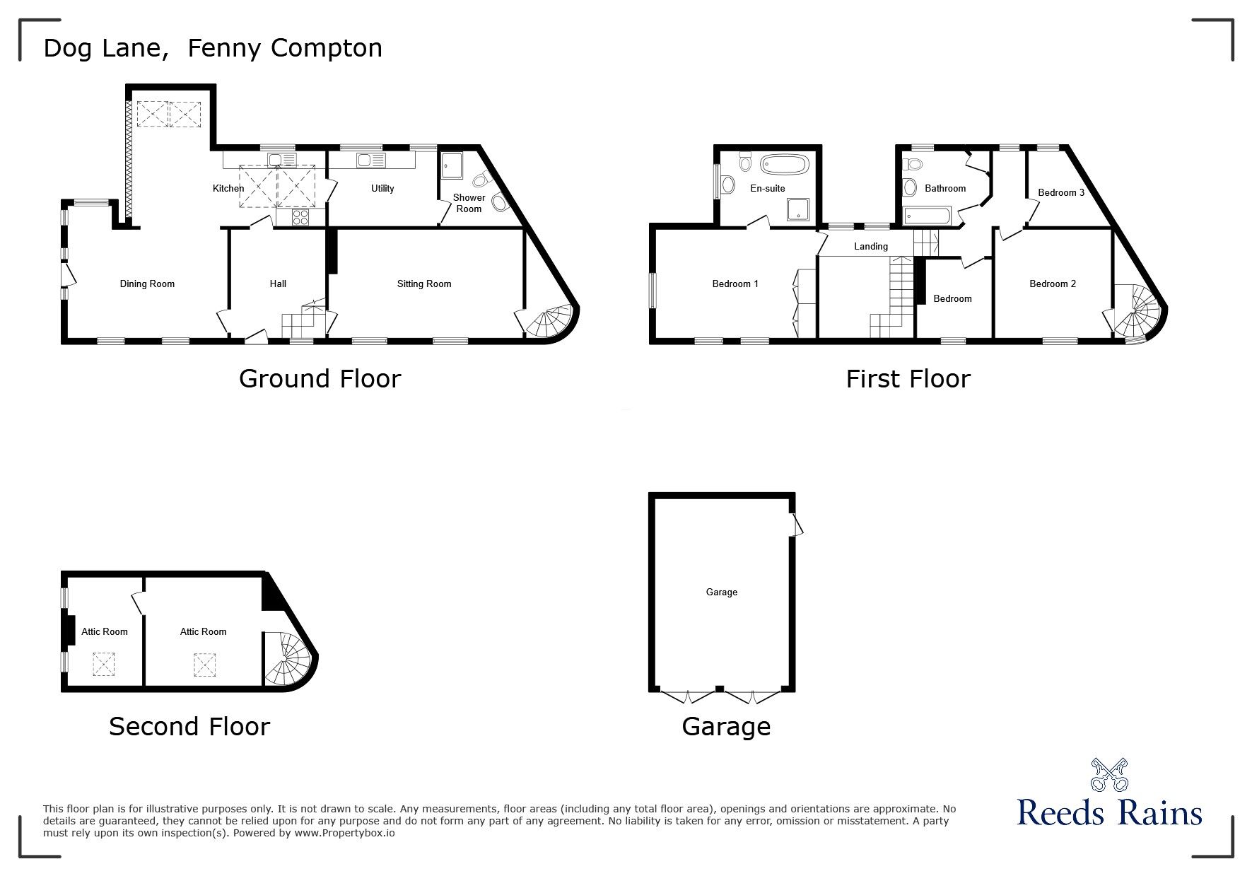 Floorplan of 6 bedroom Semi Detached House for sale, Dog Lane, Fenny Compton, Warwickshire, CV47