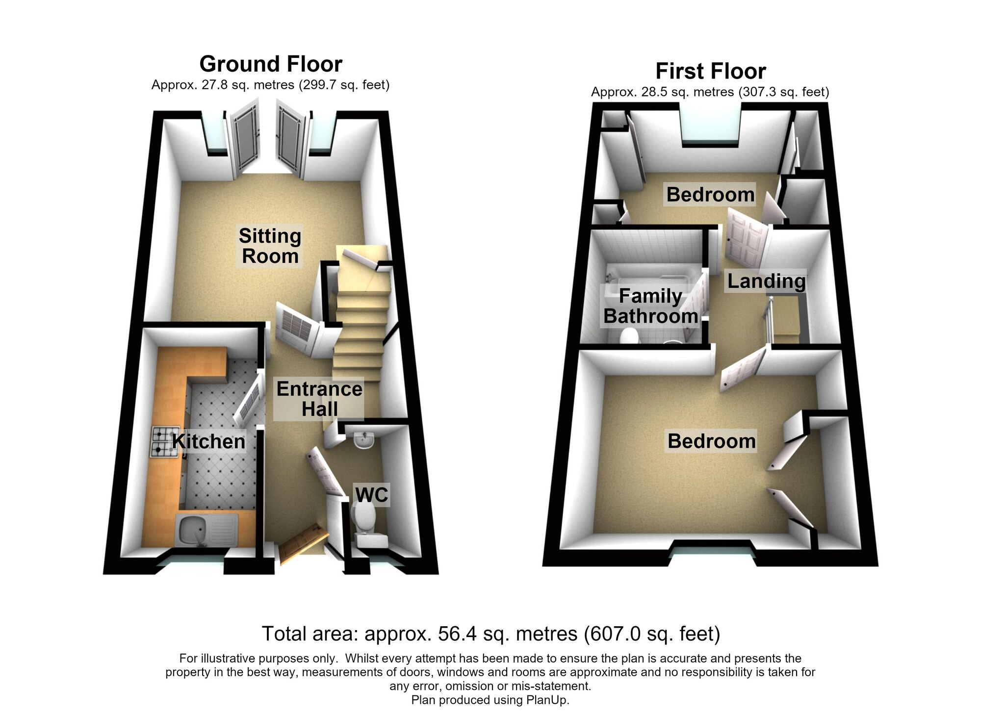 Floorplan of 2 bedroom Mid Terrace House for sale, Molay Close, Tile Hill, Coventry, CV4