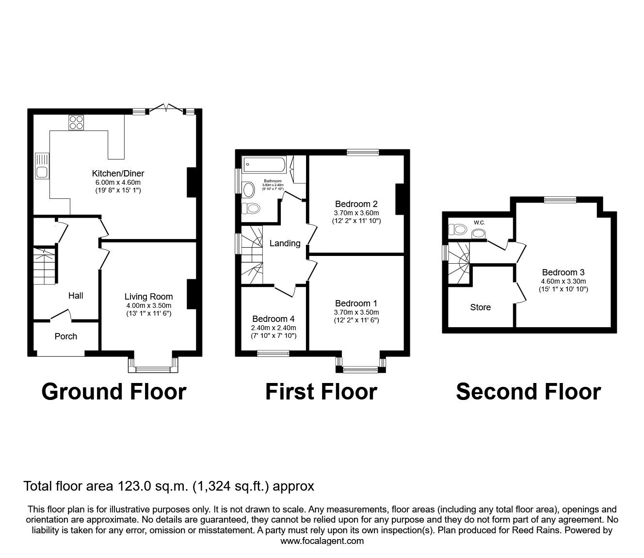 Floorplan of 4 bedroom Semi Detached House for sale, Manor Drive North, York, North Yorkshire, YO26