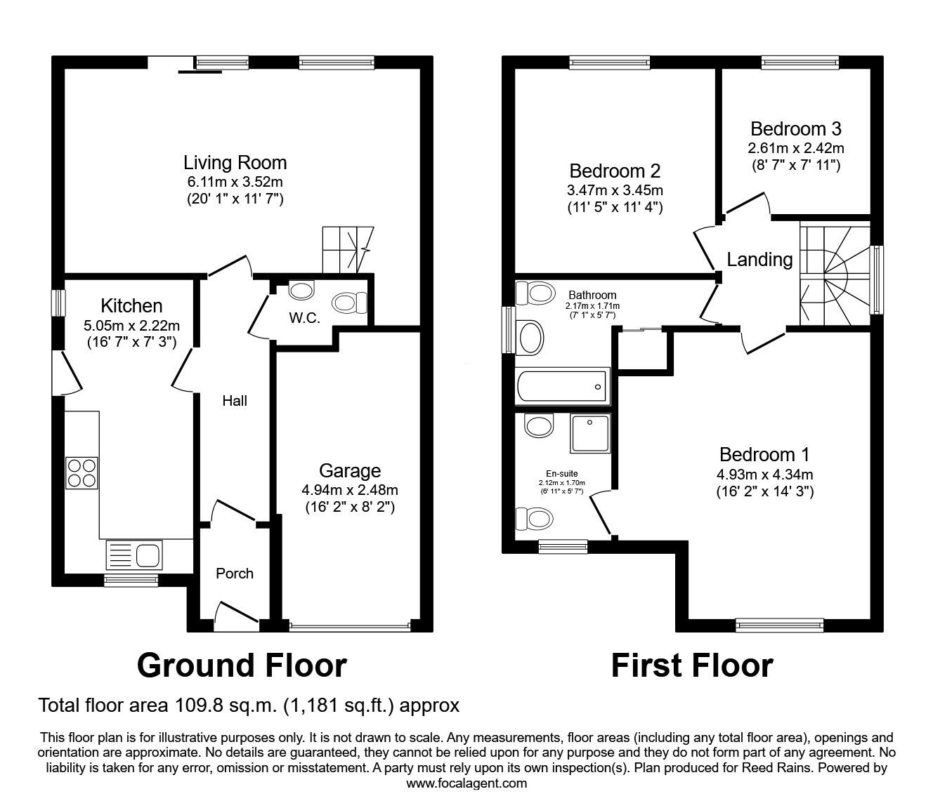 Floorplan of 3 bedroom Detached House for sale, Ellison Drive, St. Helens, Merseyside, WA10