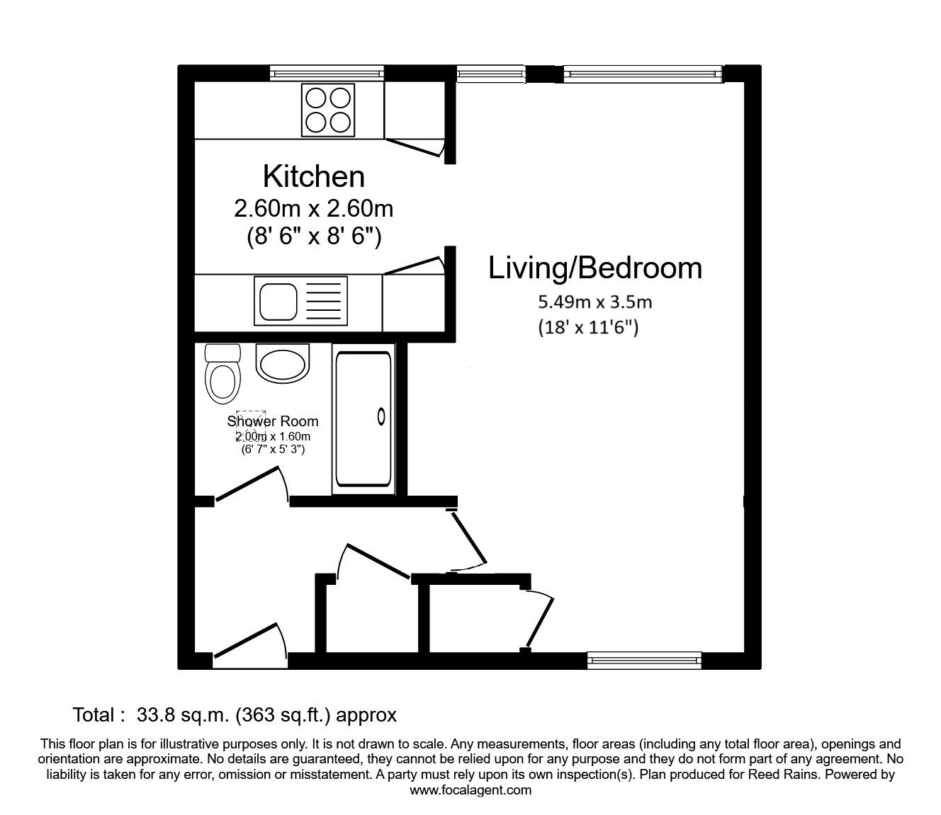Floorplan of 1 bedroom  Flat for sale, Ouse Lea, York, North Yorkshire, YO30