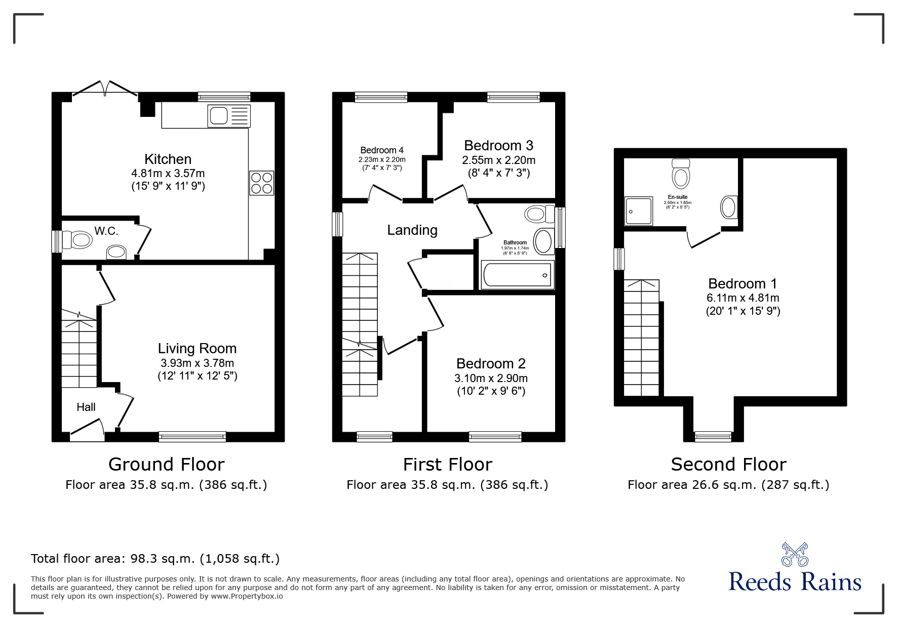 Floorplan of 4 bedroom Semi Detached House for sale, Mill Lane, Coppull, Lancashire, PR7