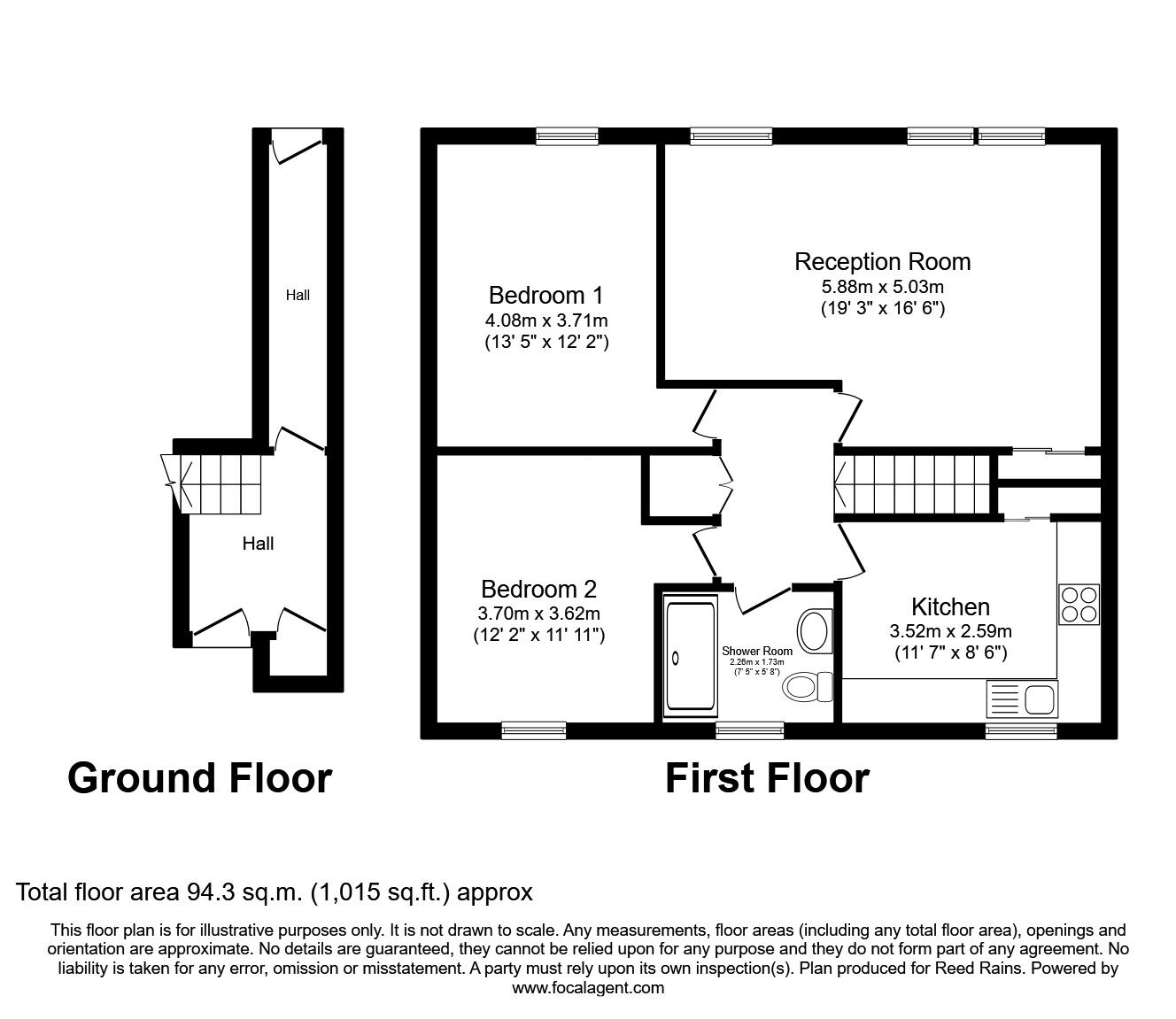 Floorplan of 2 bedroom  Flat for sale, Blackbrook Close, Liverpool, Merseyside, L9