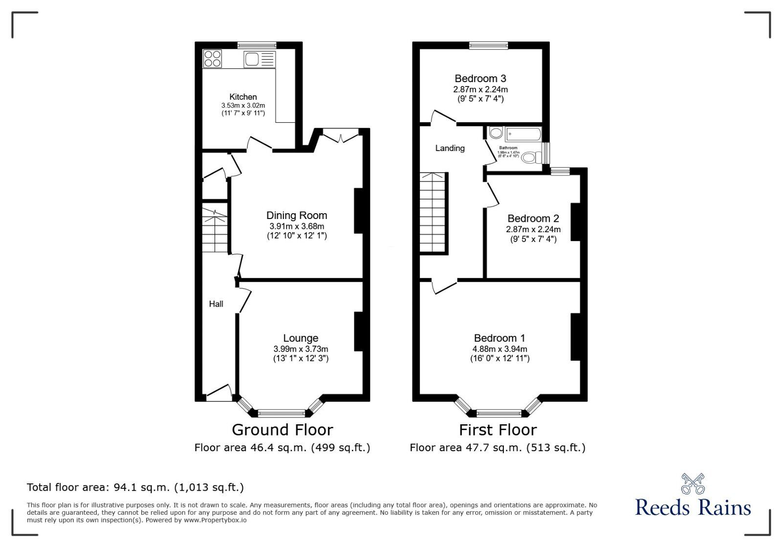 Floorplan of 3 bedroom Mid Terrace House for sale, Blackwin Street, Manchester, Greater Manchester, M12