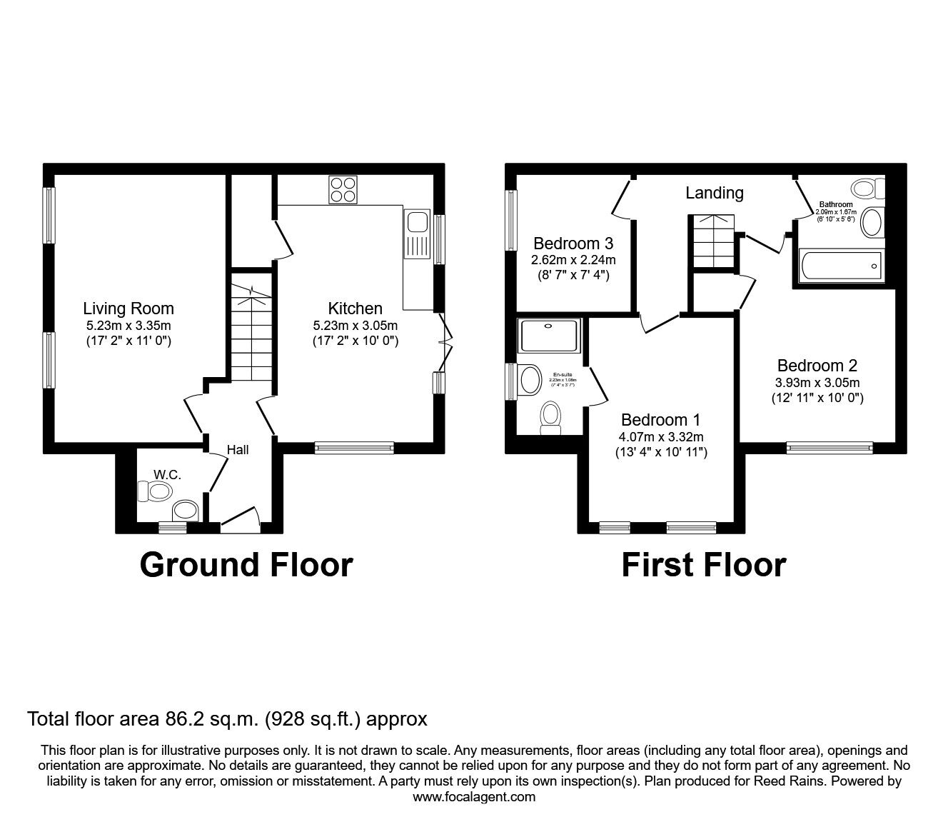 Floorplan of 3 bedroom Semi Detached House to rent, Sandal Street, Manchester, Greater Manchester, M40