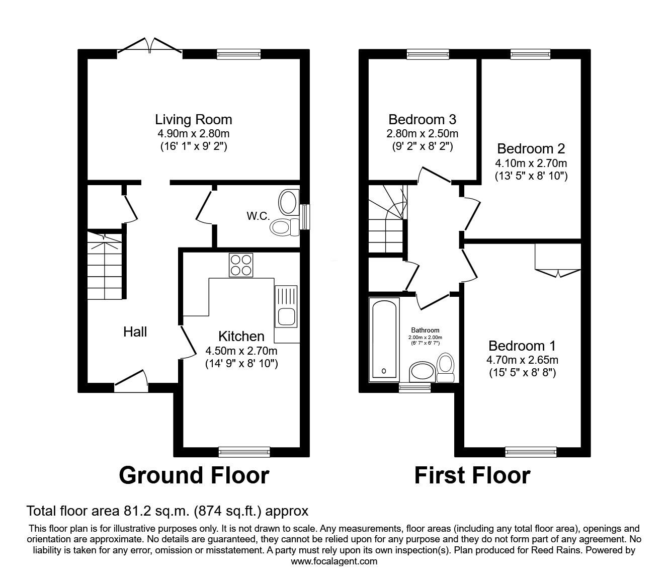 Floorplan of 3 bedroom Semi Detached House to rent, Winstanley Road, Manchester, Greater Manchester, M40