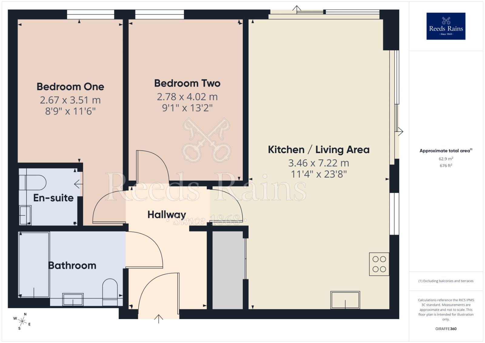 Floorplan of 2 bedroom Flat to rent, Isaac Way, Manchester, Greater Manchester, M4