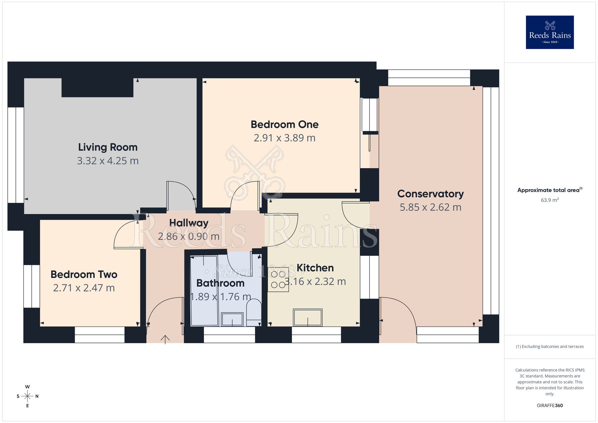 Floorplan of 2 bedroom Semi Detached Bungalow for sale, Watling Street Road, Fulwood, Lancashire, PR2