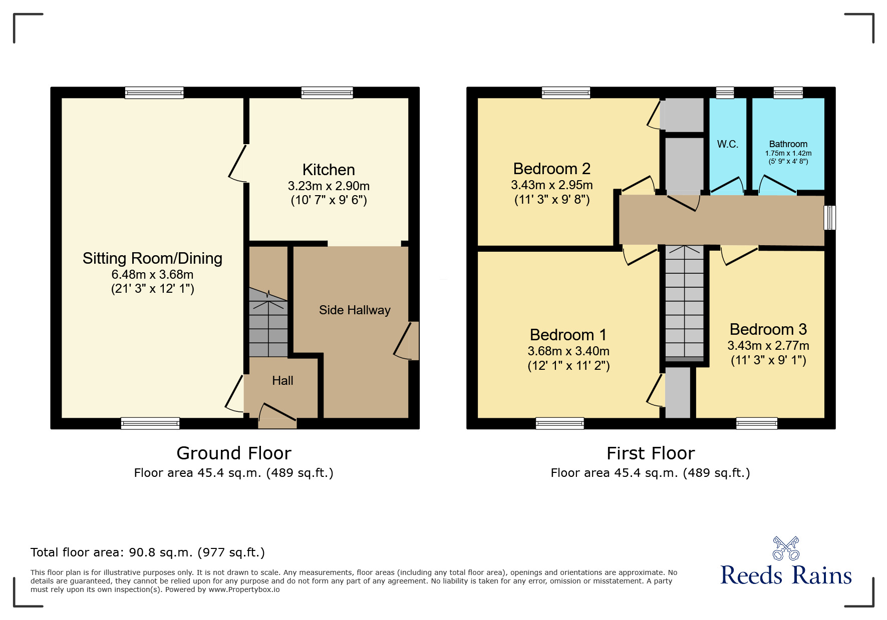 Floorplan of 3 bedroom Semi Detached House for sale, Barncroft Road, Leeds, West Yorkshire, LS14